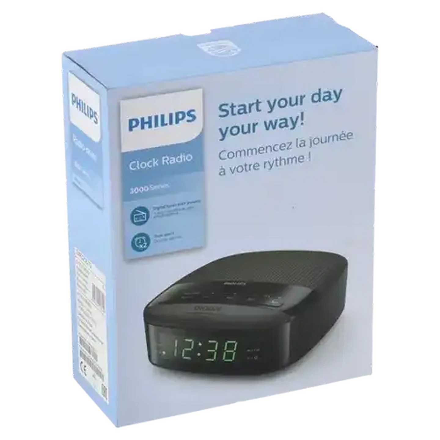 Image of Philips Black TAR3205 Radio Clock
