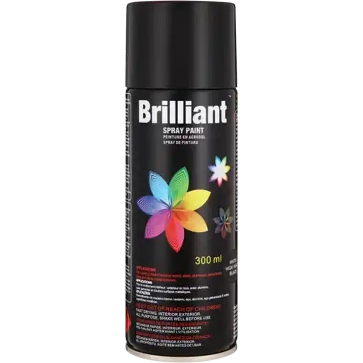 Image of Brilliant High Heat Black Spray Paint Can 300ml