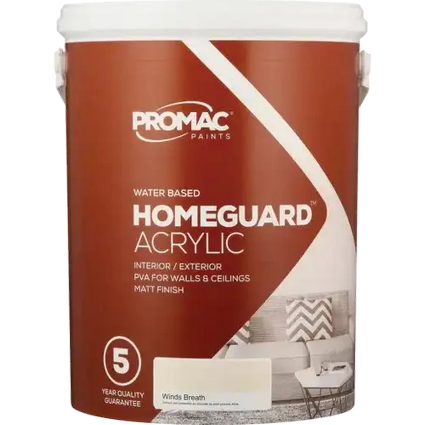 Image of Promac Paints Homeguard Acrylic Winds Breath Paint 5L