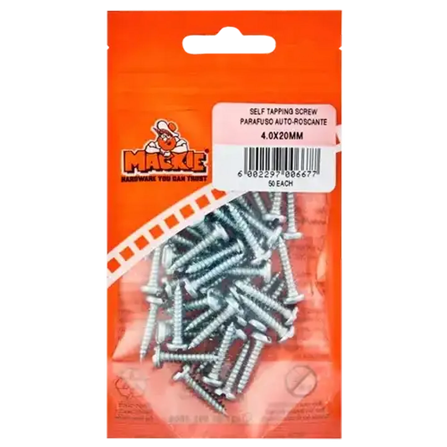 Image of Mackie Self Taping Screw 4.0 x 20mm 50 Piece