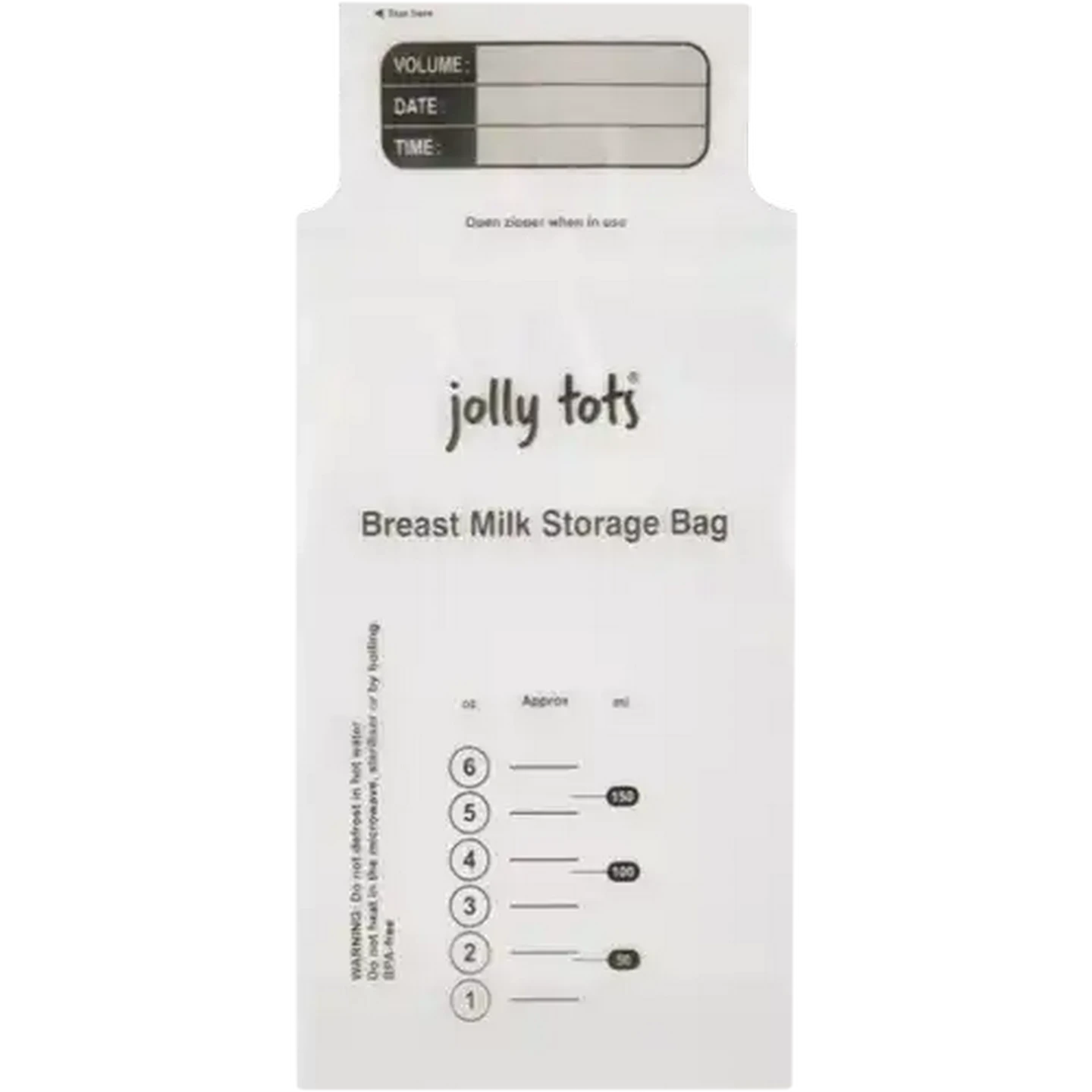 Image of Jolly Tots Breast Milk Storage Bags 25-Pack