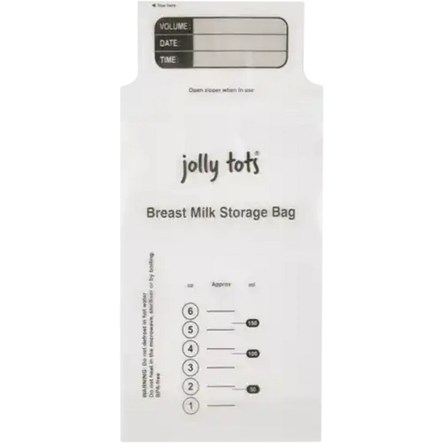 Image of Jolly Tots Breast Milk Storage Bags 25-Pack