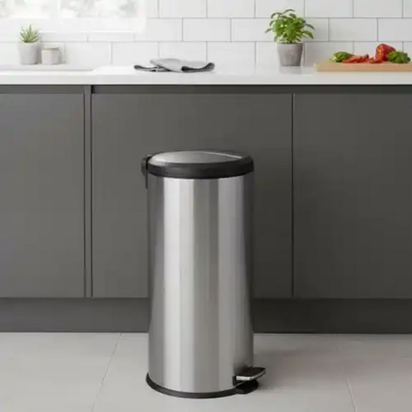 Image of Stainless Steel Step Bin 30L