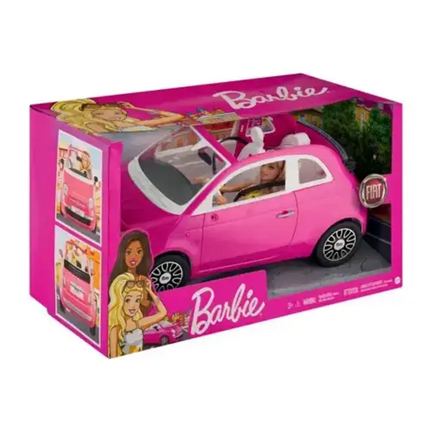 Image of Barbie Doll & Fiat Car Playset