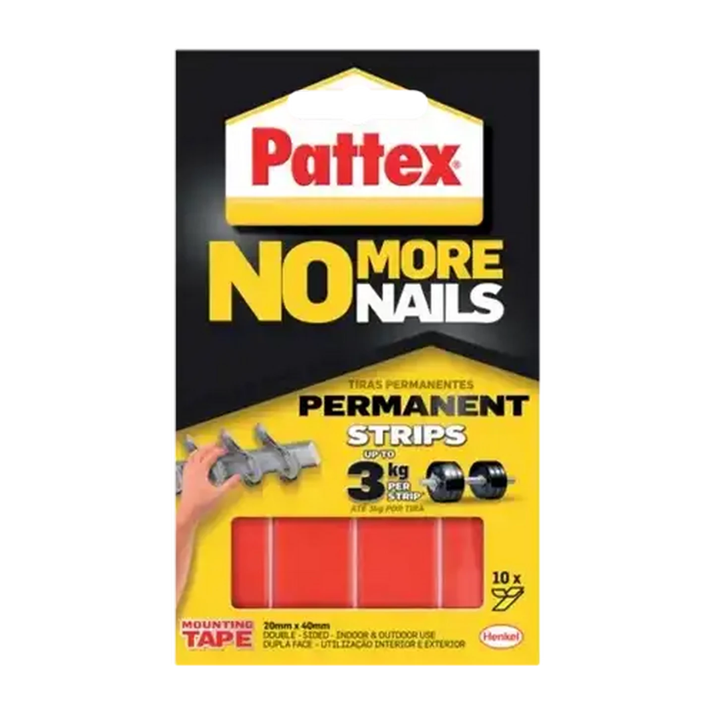 Image of Pattex No More Nails Permanent Mounting Strips