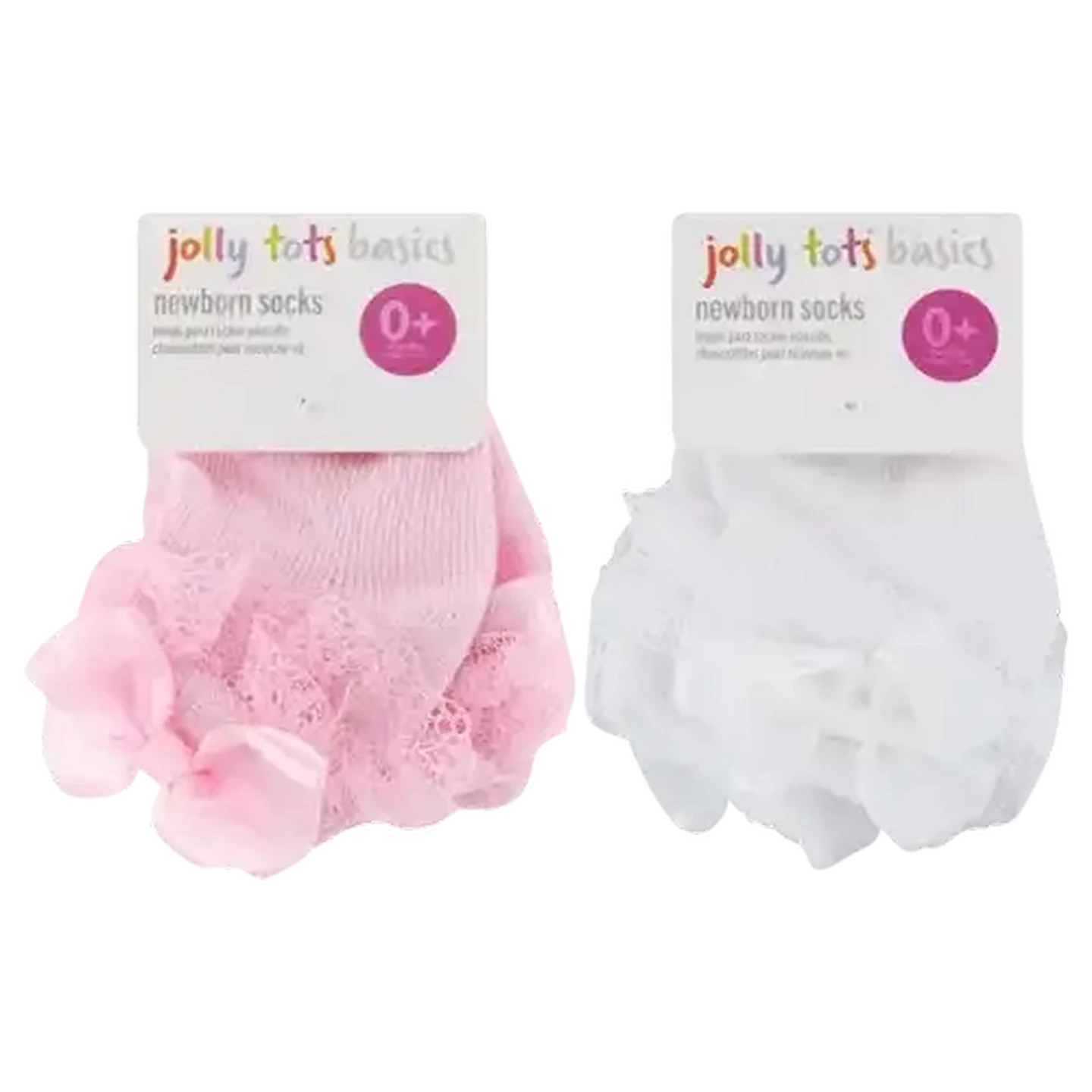 Image of Jolly Tots Basics Newborn Socks 0-6 Months (Colour May Vary)
