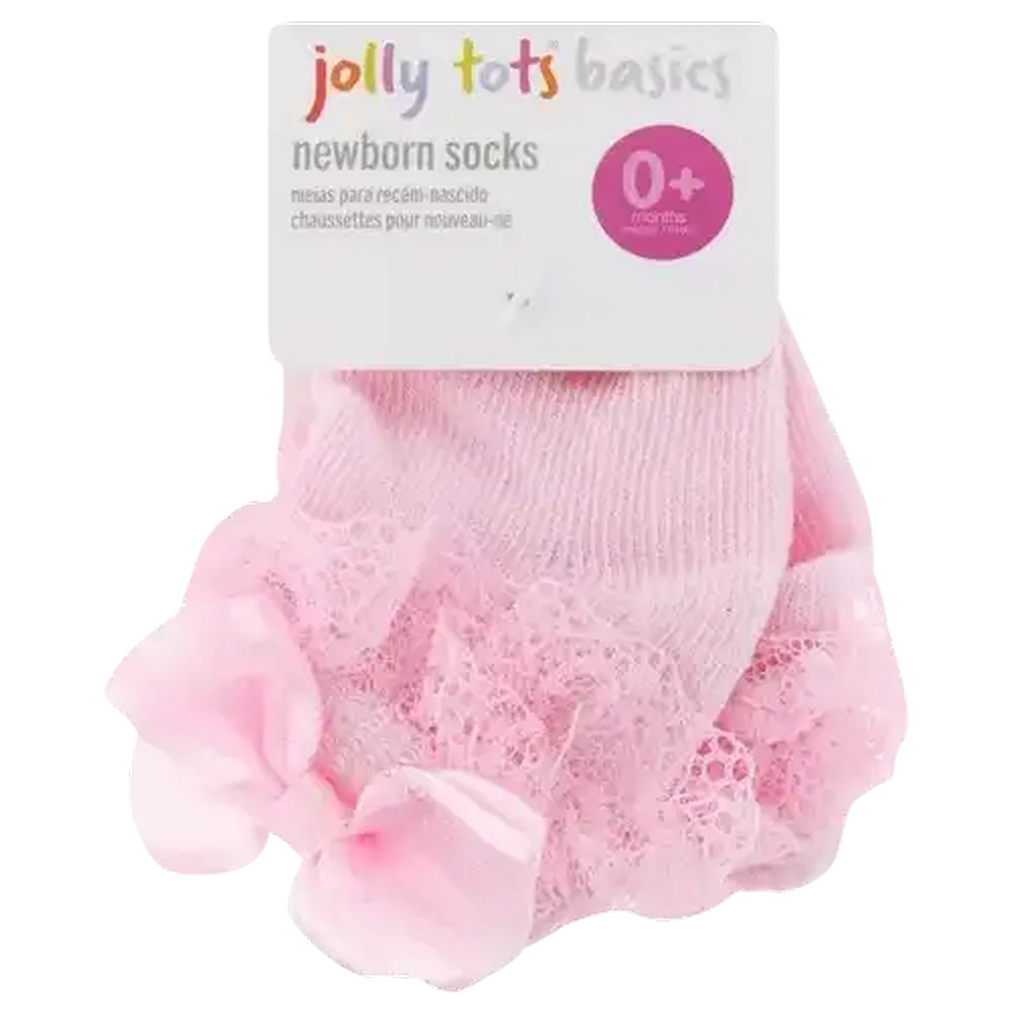Image of Jolly Tots Basics Newborn Socks 0-6 Months (Colour May Vary)