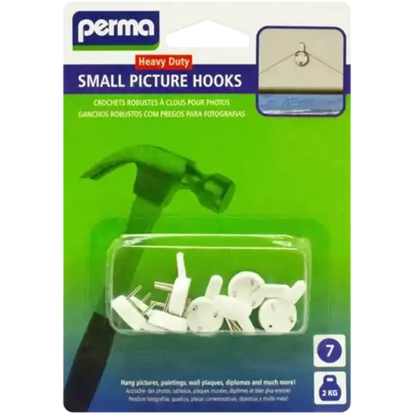 Image of Perma Small Nail On Picture Hooks 7-Pack