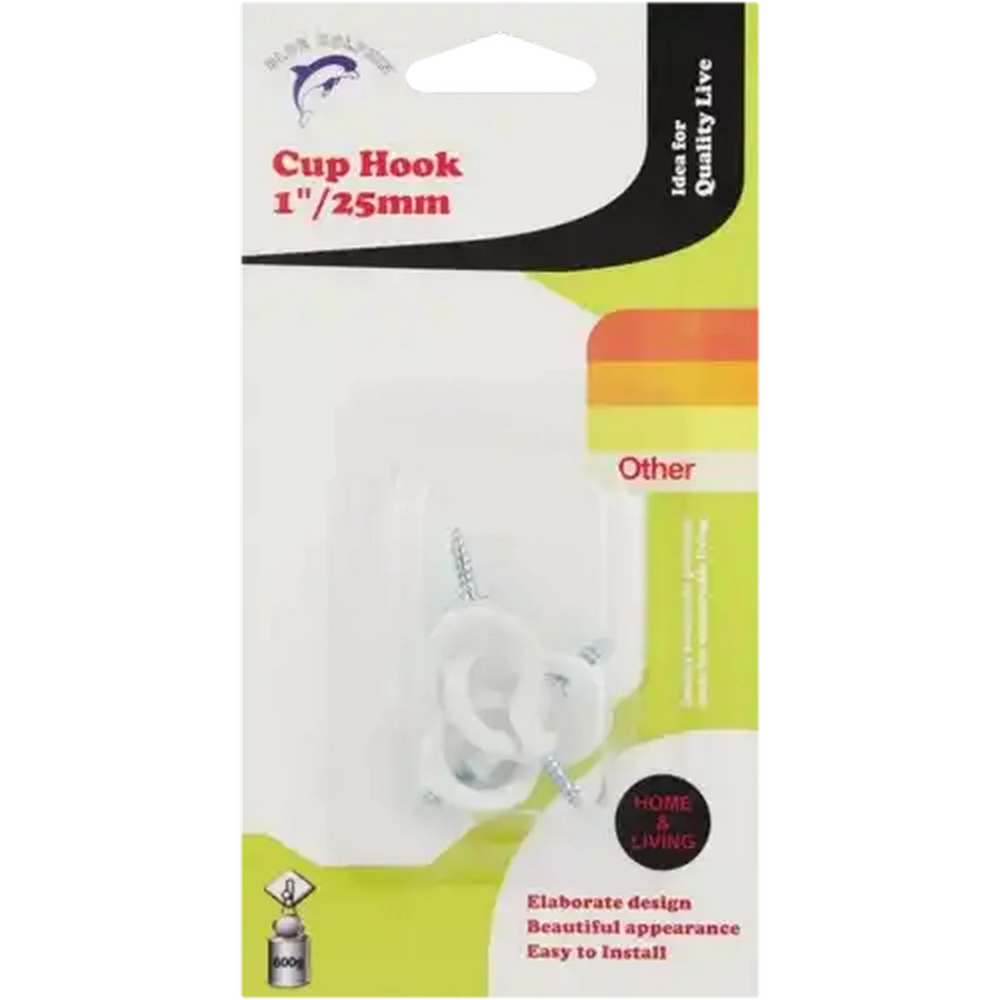 Image of Blue Dolphin White Cup Hooks 5-Pack