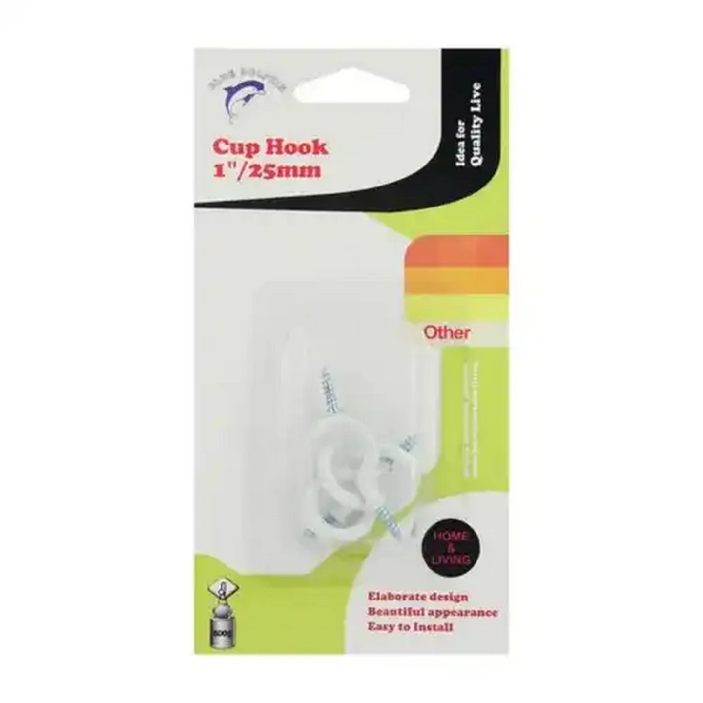 Image of Blue Dolphin White Cup Hooks 5-Pack