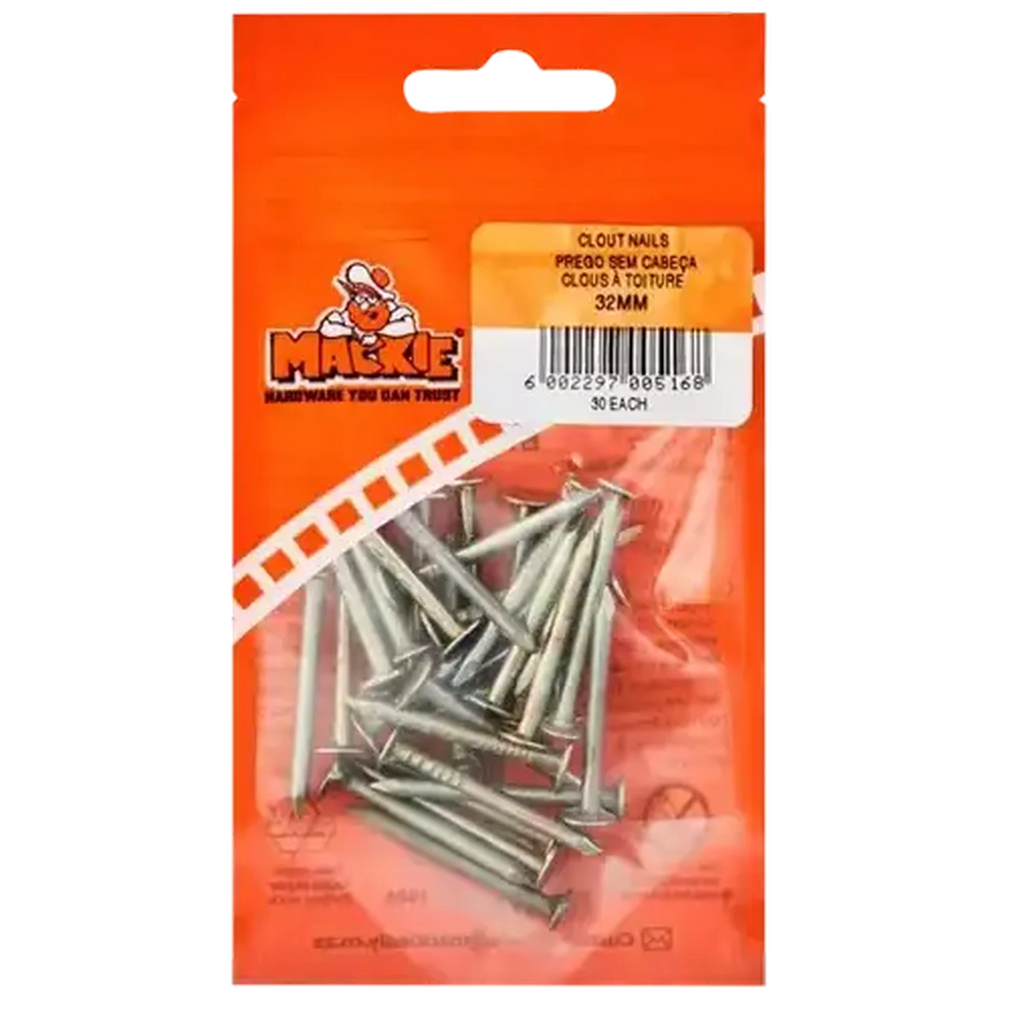 Image of Mackie Clout Nail 32mm 30-Pack
