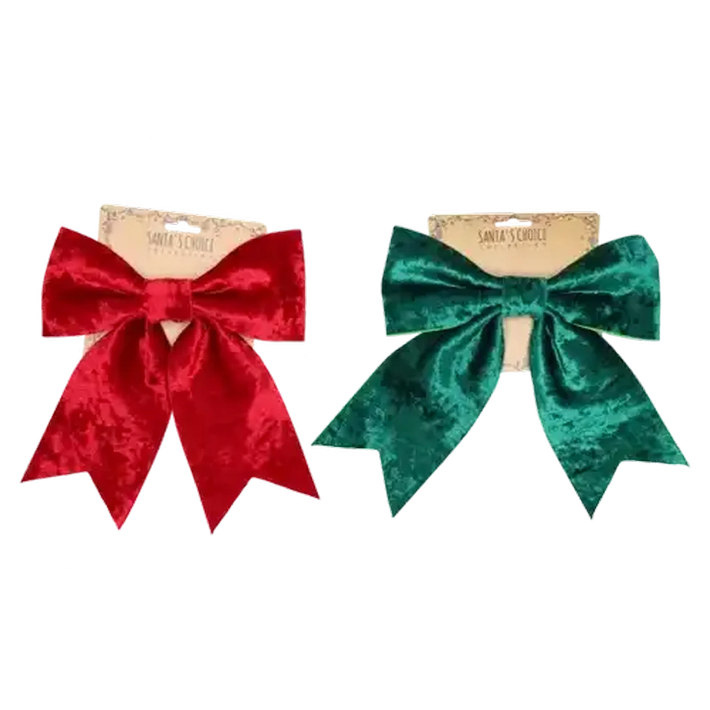 Image of Santa's Choice Velour Bow (Colour May Vary)