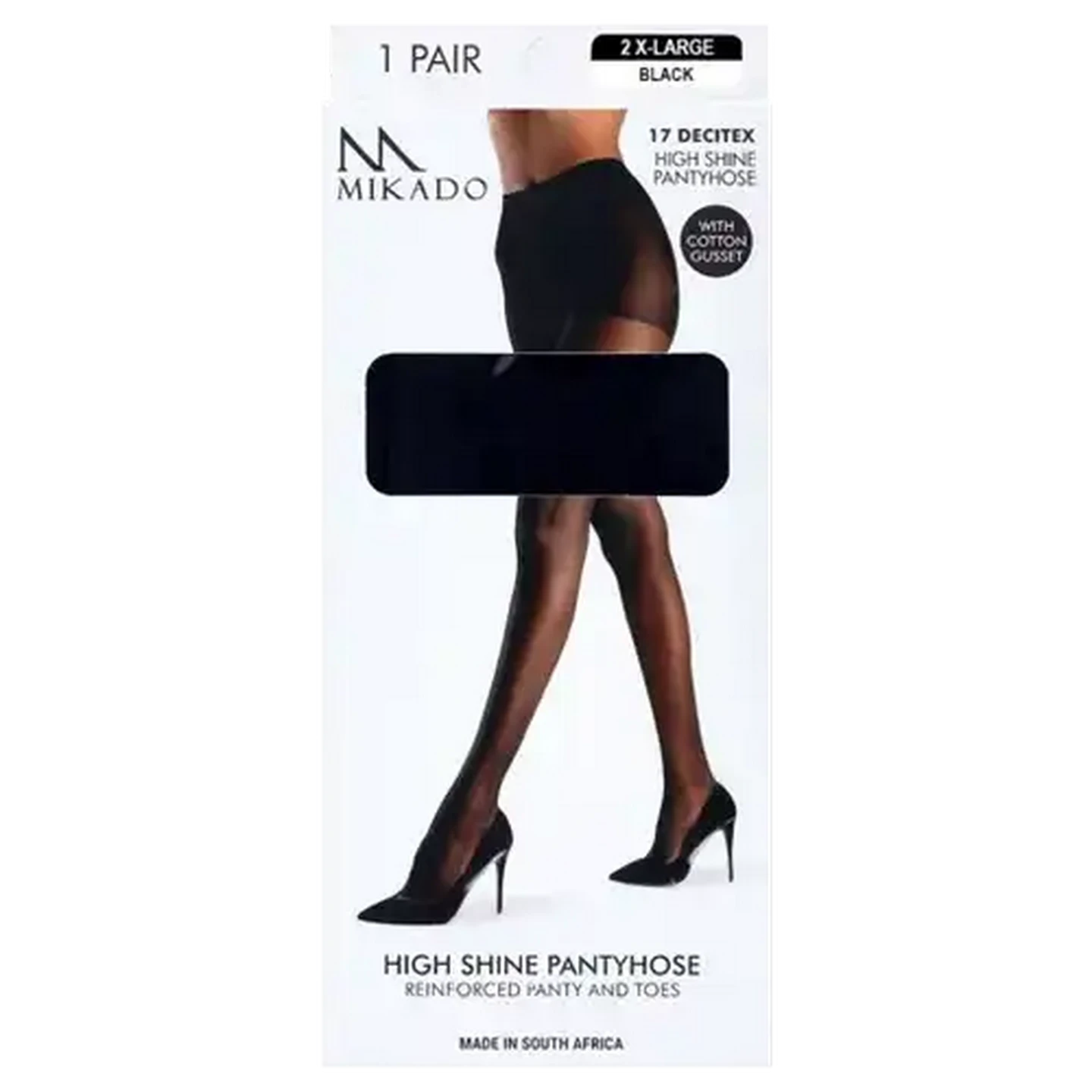 Image of Mikado Extra Extra Large Black High Shine Pantyhose