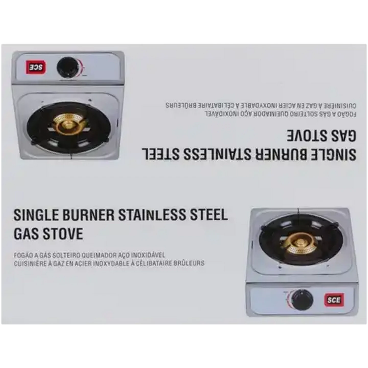 Image of SCE Single Burner Stainless Steel Gas Stove