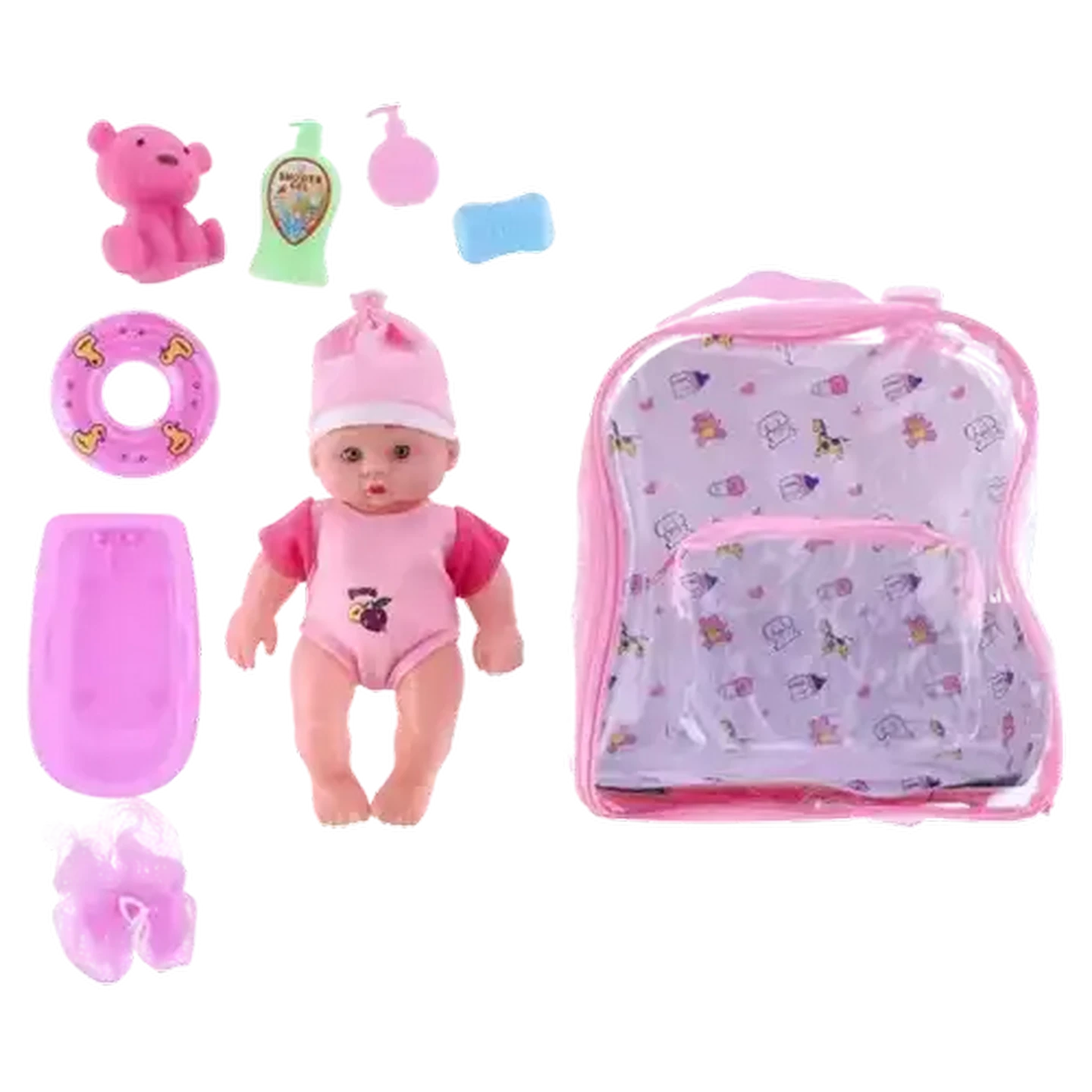 Image of Baby Bath Doll in A Bag Set 22cm