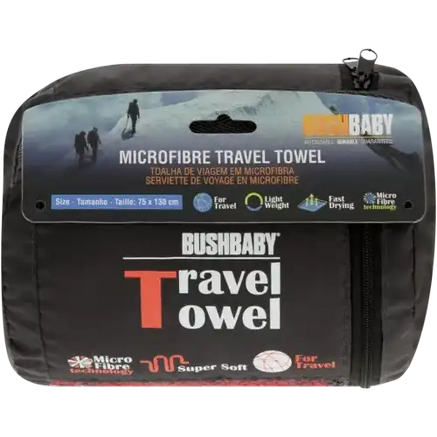 Image of Bush Baby Red Microfibre Travel Towel 75 x 130cm