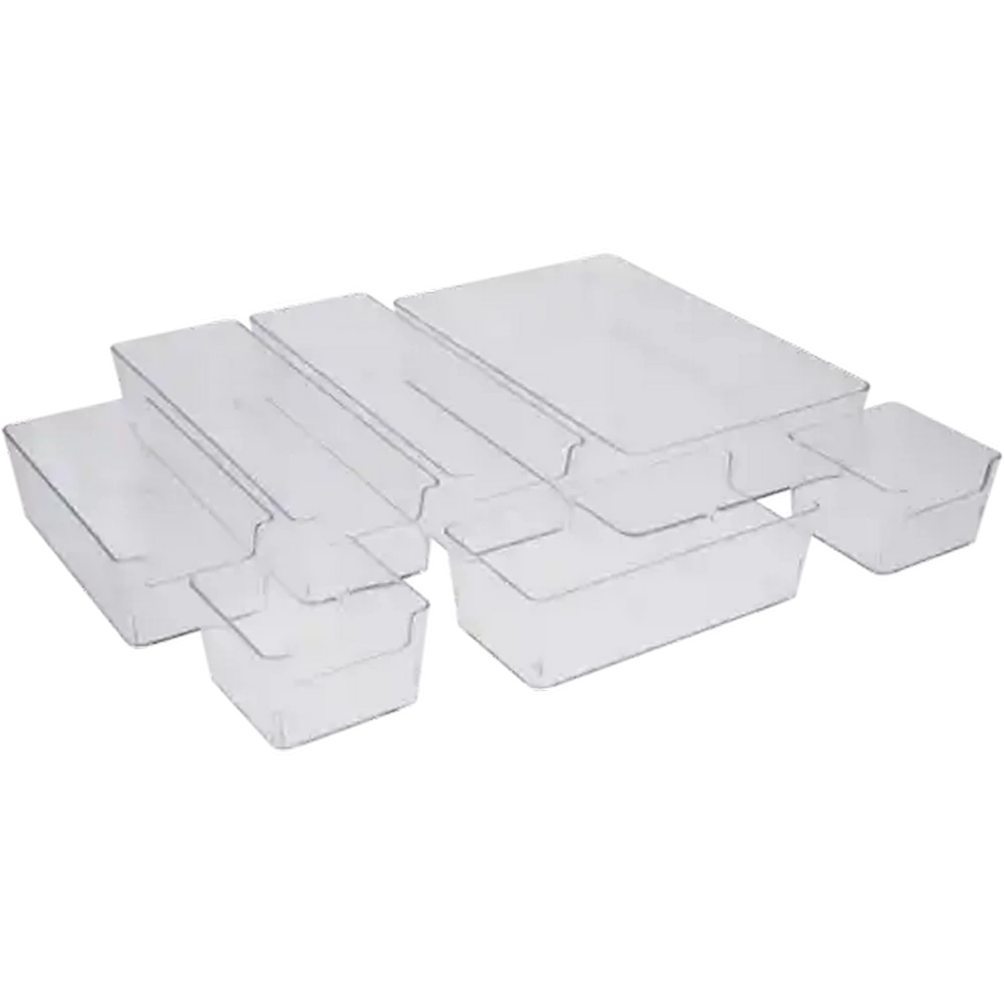 Image of Transparent Drawer Organiser Set 7 Piece