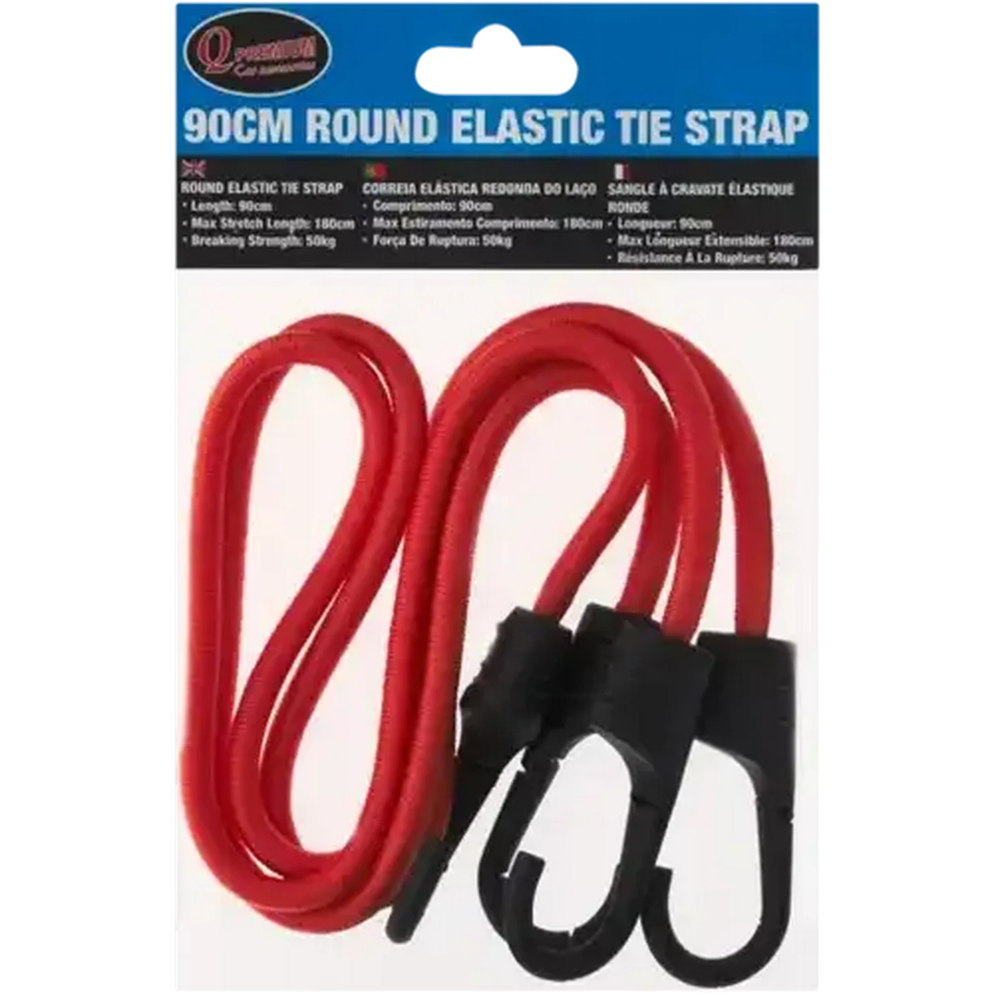 Image of Q Premium Orange Round Elastic Tie Strap 90cm