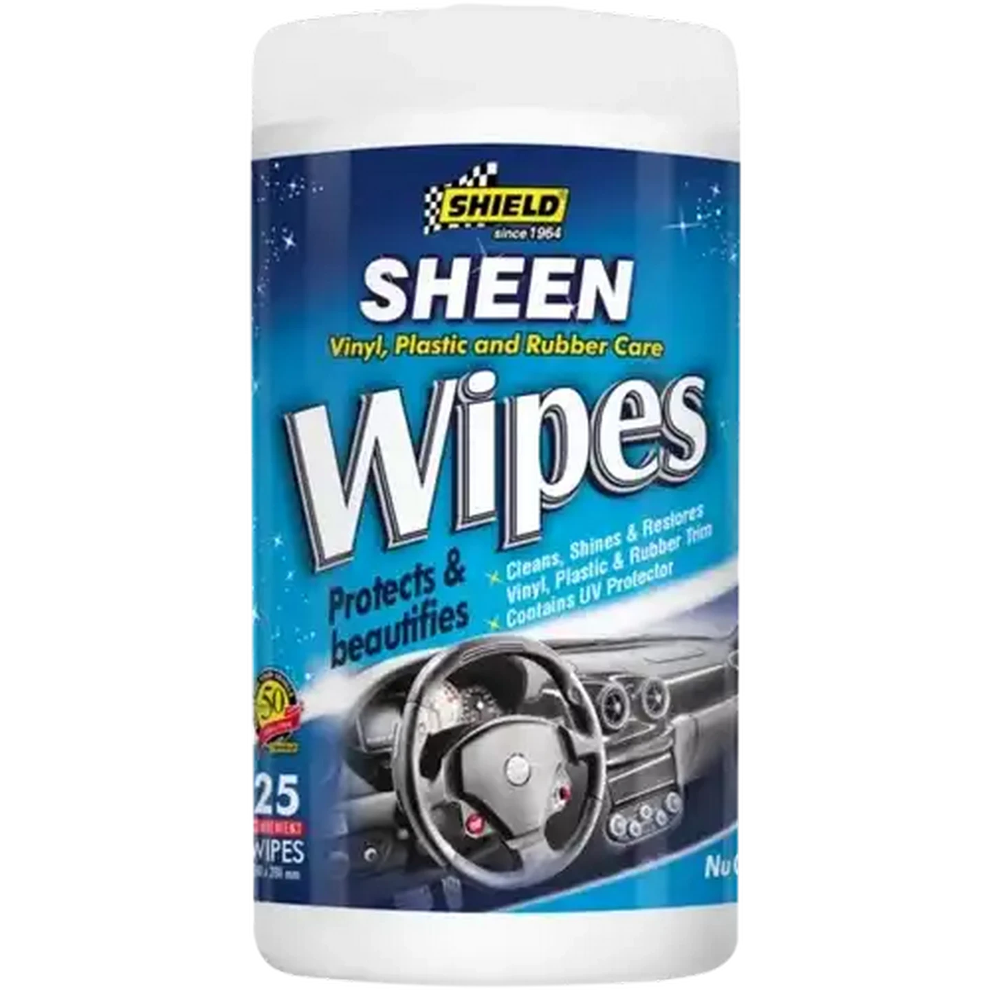 Image of Shield Sheen Nu Car Interior Wipes 25-Pack