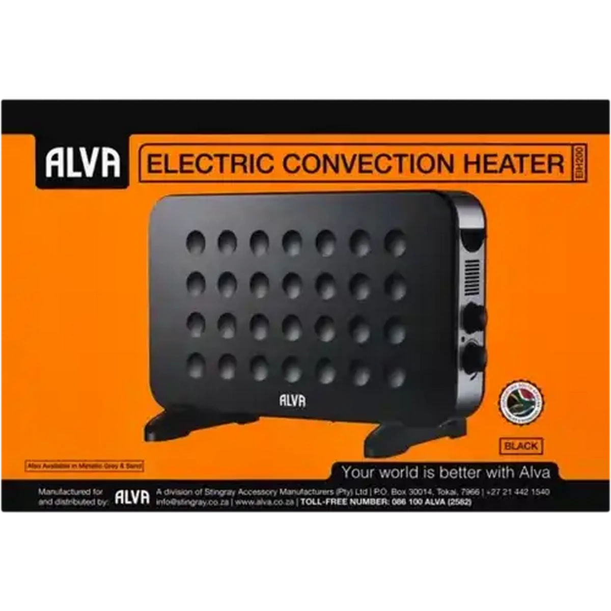 Checkers Sixty60 | Alva Black Electric Convection Heater
