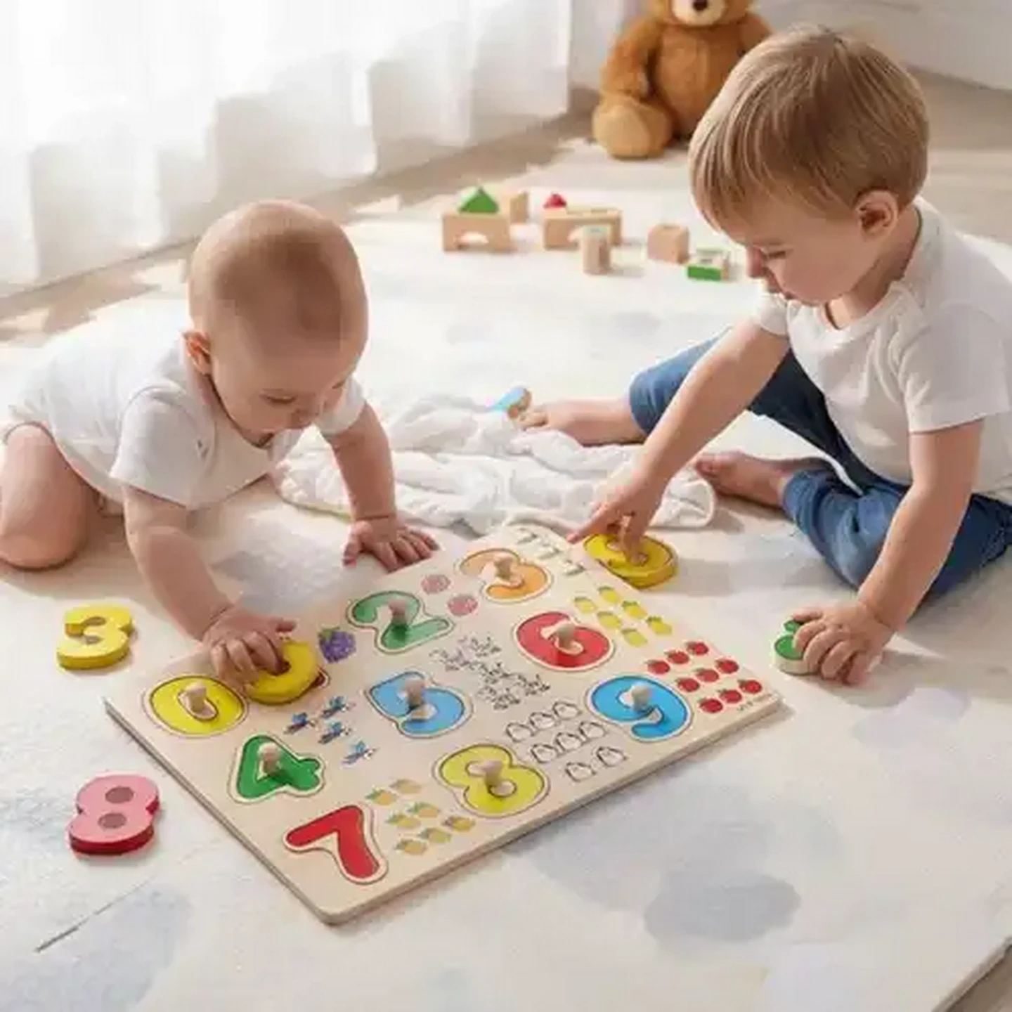 Image of Jolly Tots Numeric Wooden Puzzle 18 Months +