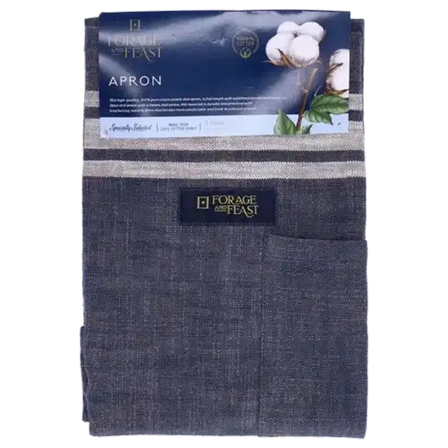 Image of Forage And Feast Navy Apron 70x85cm