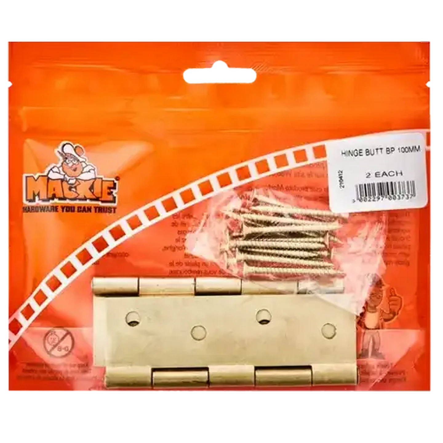 Image of Mackie Butt Hinges 100mm