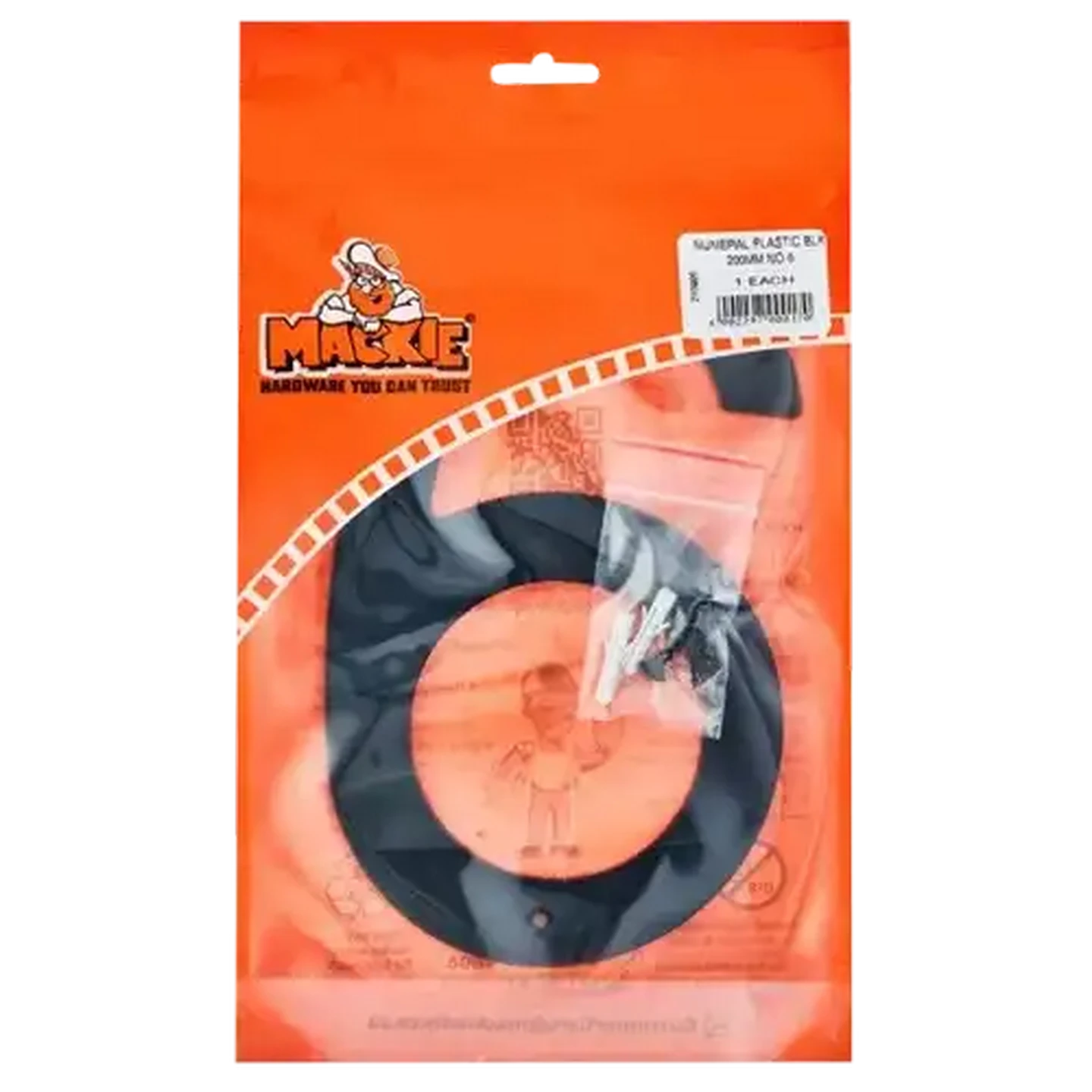 Image of Mackie Black No. 6 Plastic Number 200mm