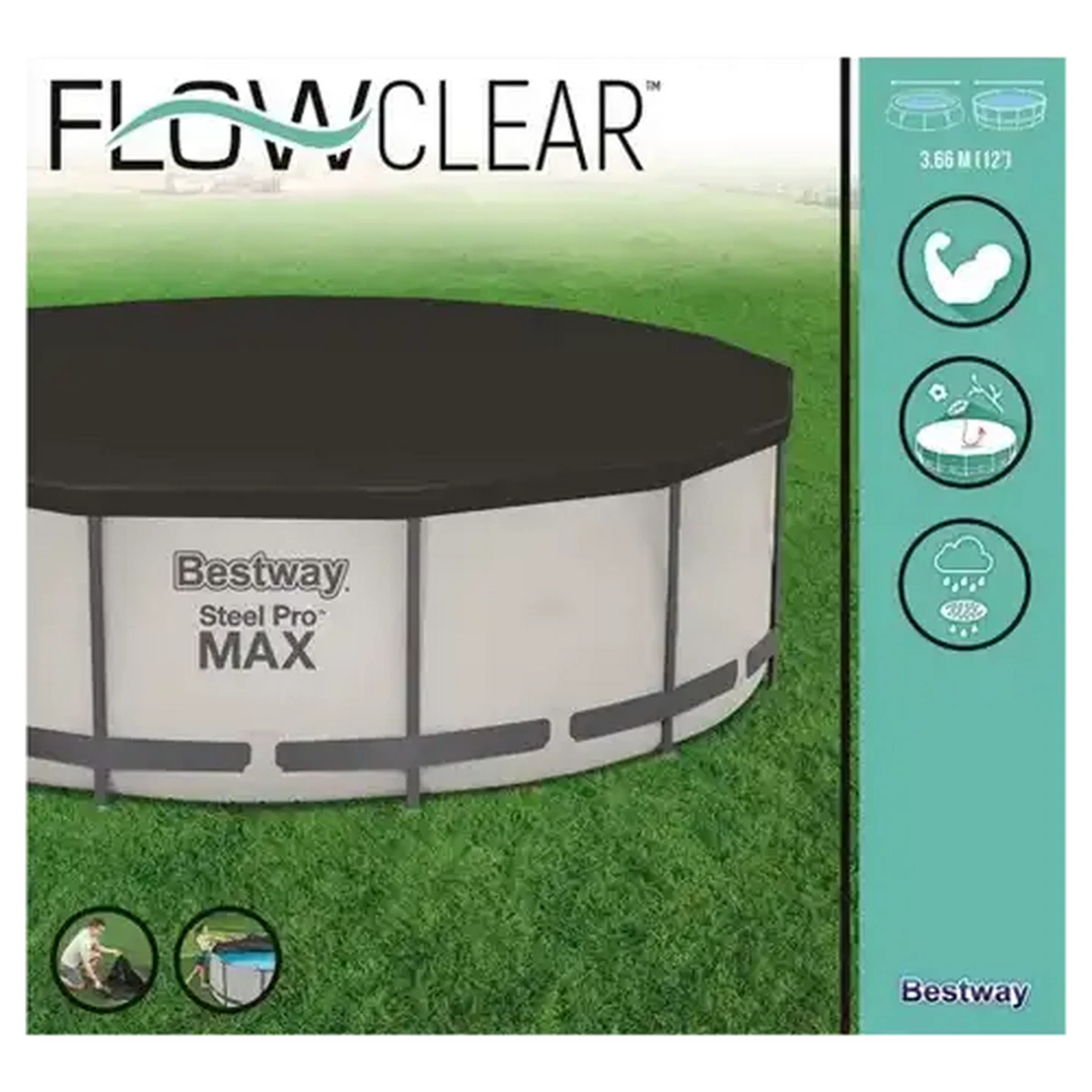 Image of Bestway Pool Frame Pool Cover 360cm