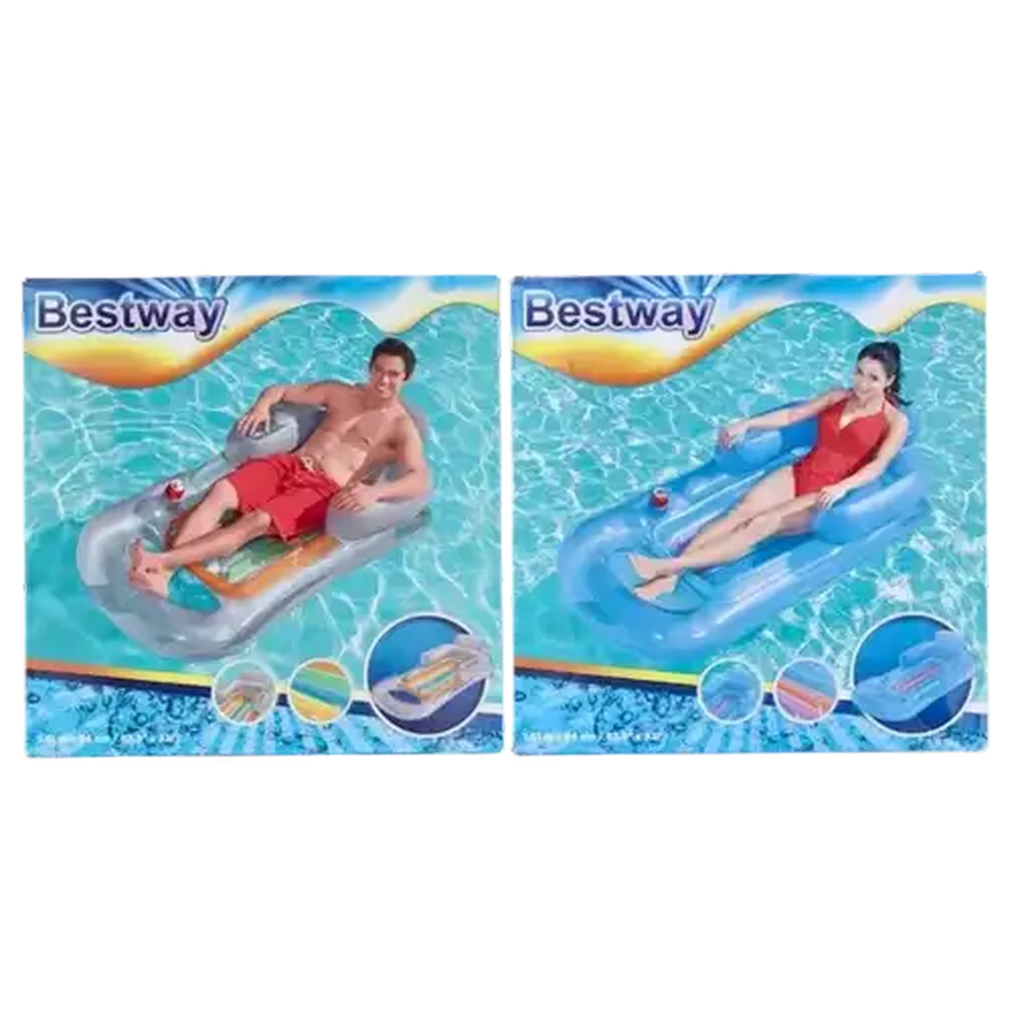 Image of Bestway Fashion Lounger Design 157 x 89cm (Design May Vary)