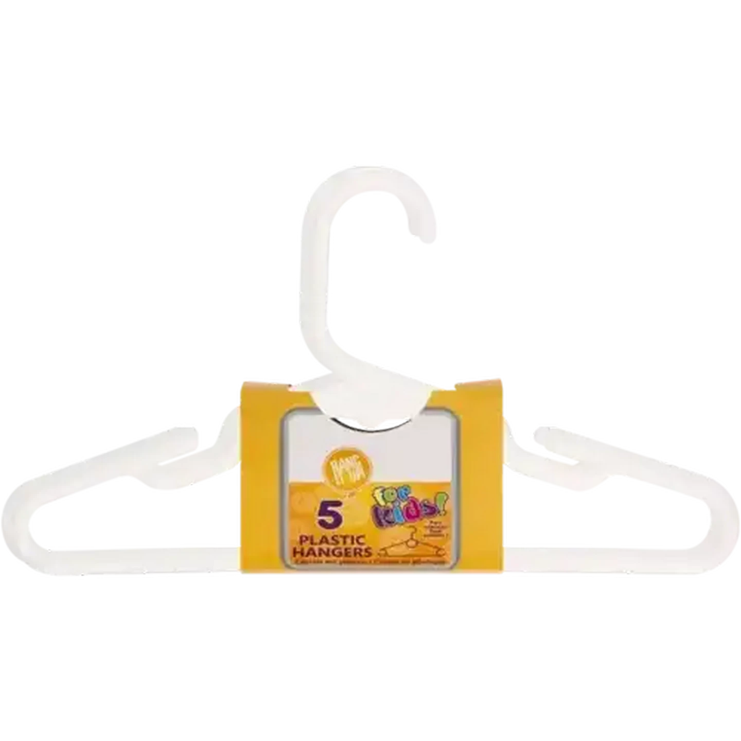 Image of Hang It Up! White Kids Hangers 5-Pack