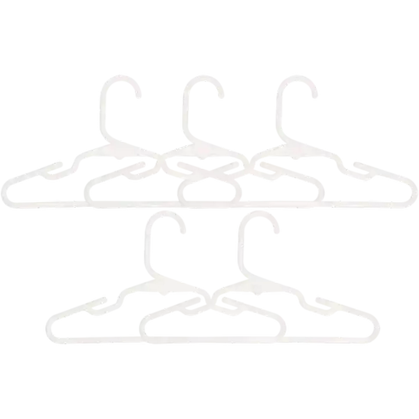 Image of Hang It Up! White Kids Hangers 5-Pack