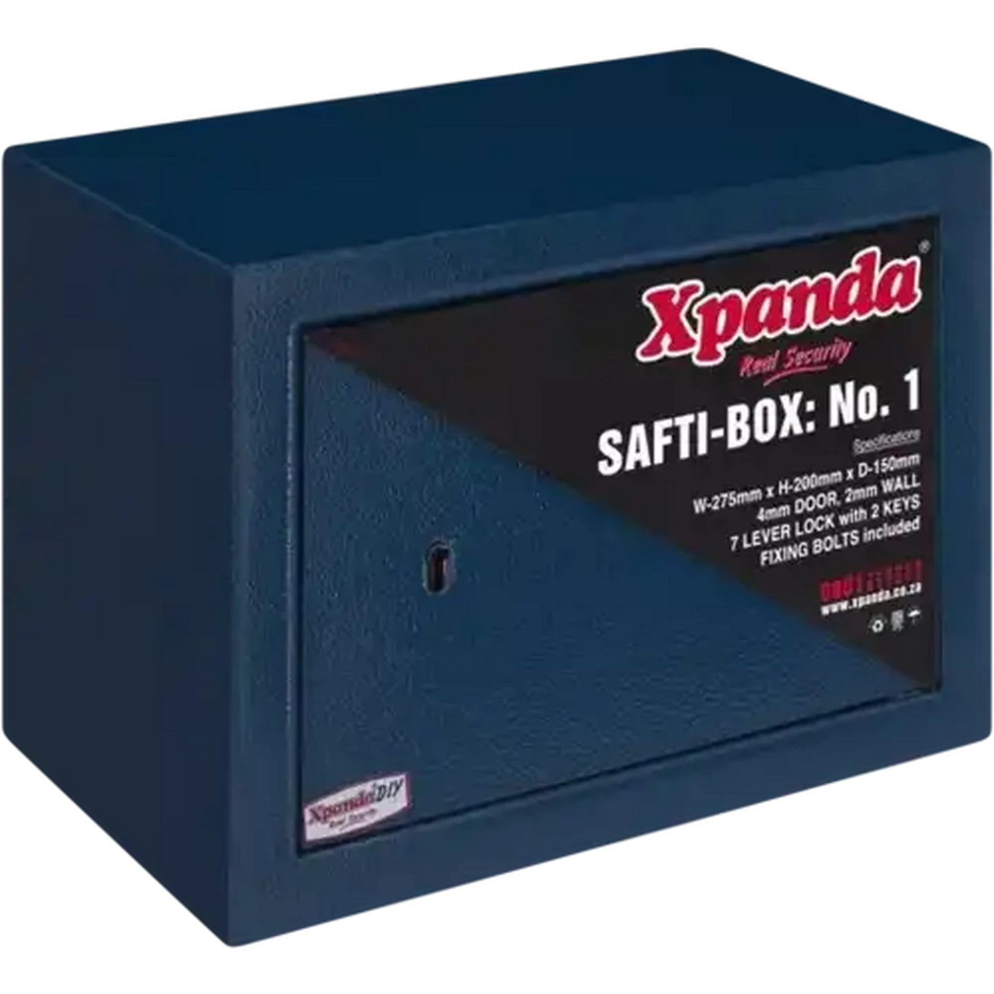 Image of Xpanda Blue Hammertone Safti-Box Size No.1