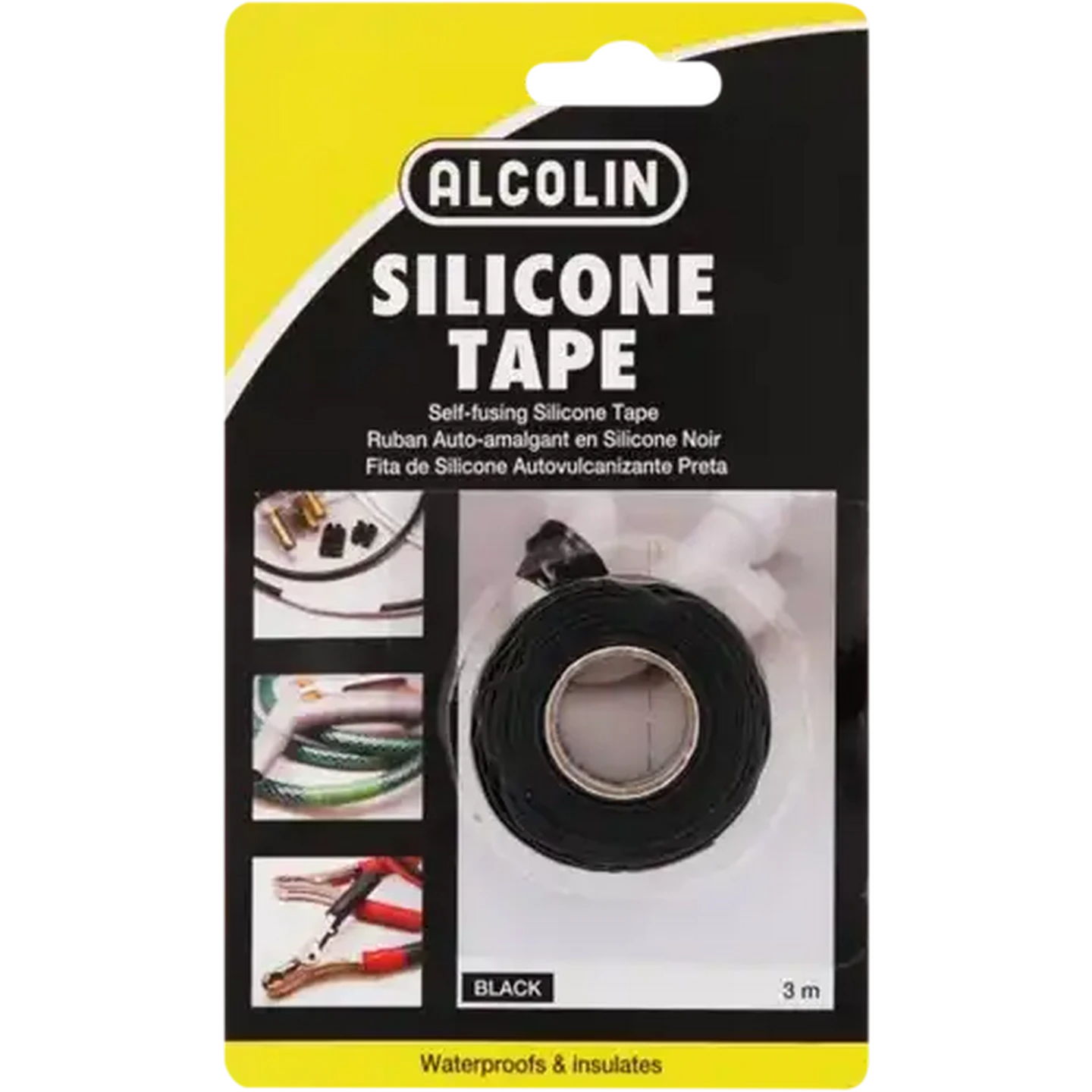 Image of Alcolin Black Silicone Tape 3m