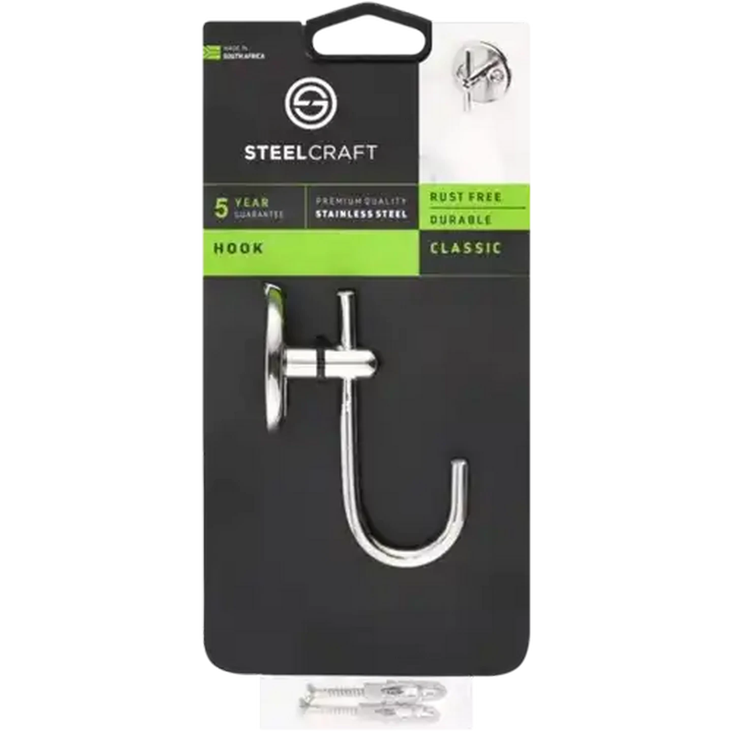 Image of Steelcraft Classic Stainless Steel Towel Hook 3 Piece