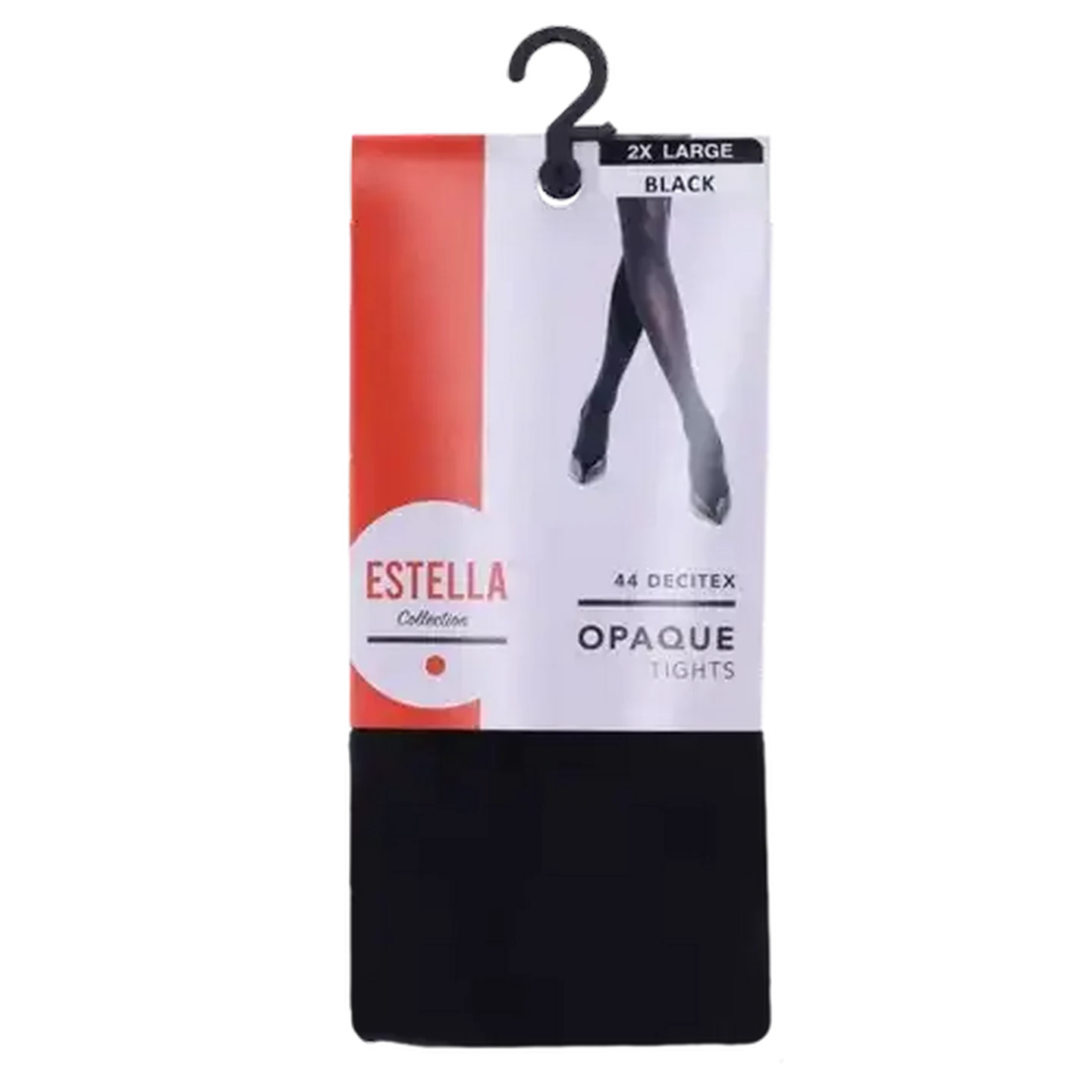 Image of Estella Black Extra Extra Large Opaque Tights