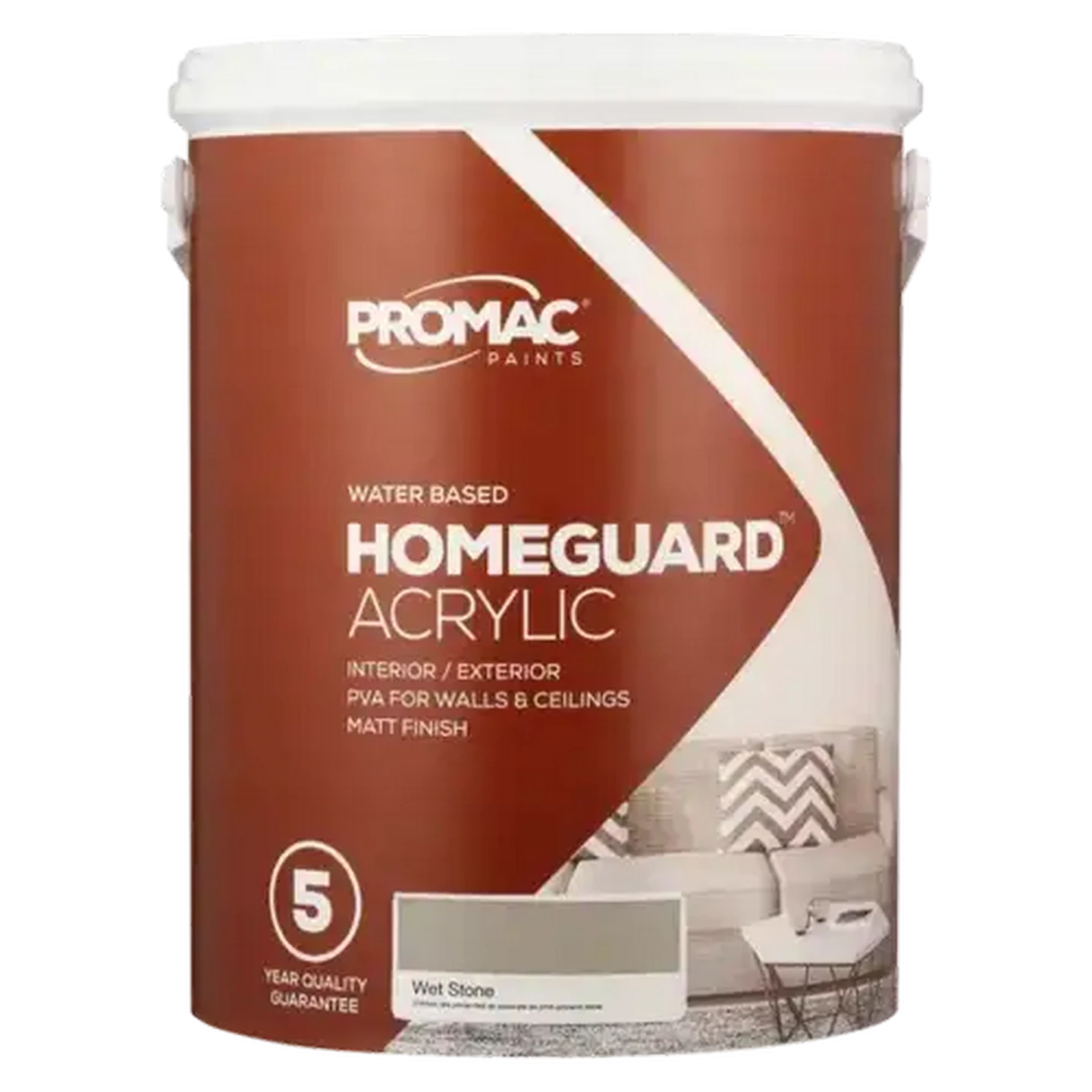Image of Promac Paints Homeguard Acrylic Wet Stone Paint 5L