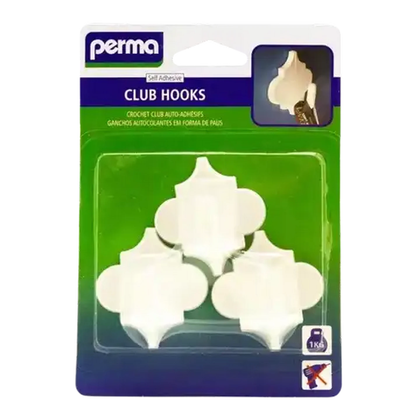 Image of Perma Adhesive Club Hooks 3-Pack