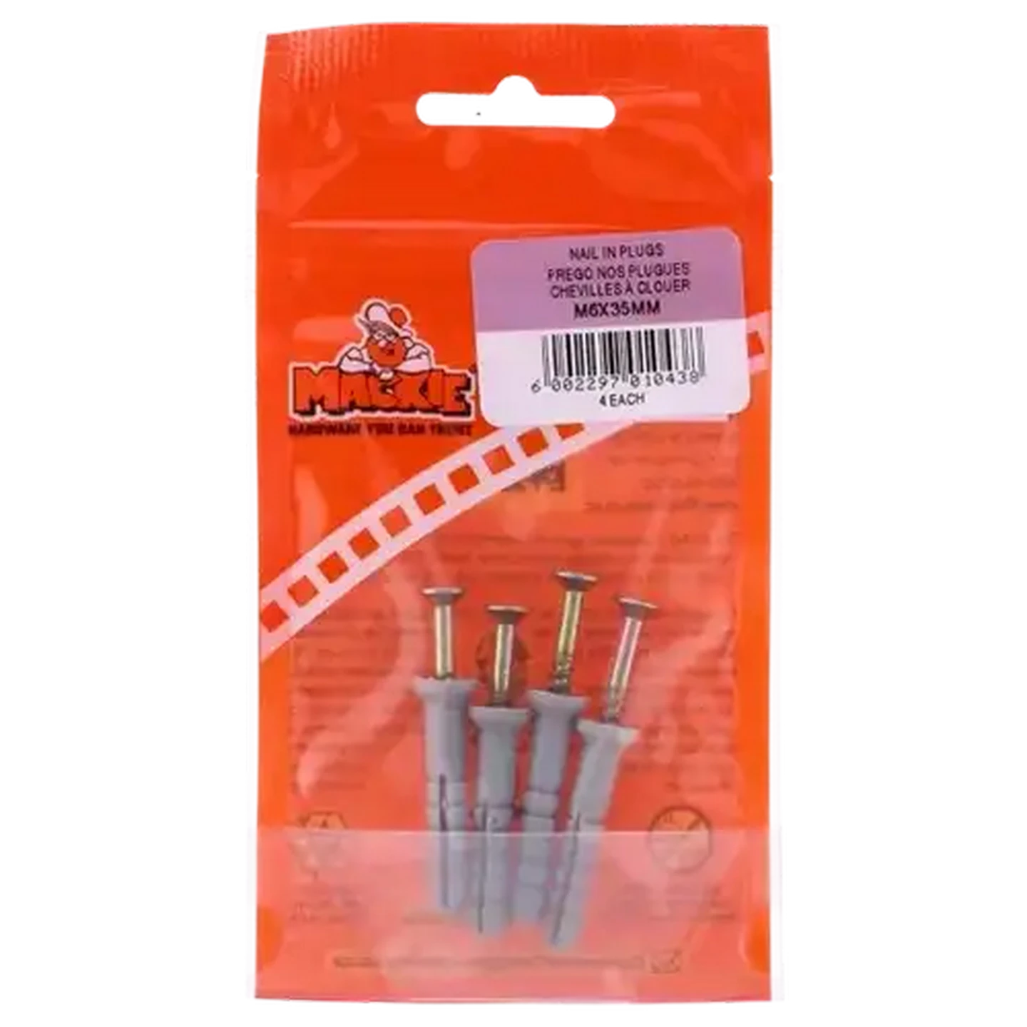 Image of Mackie Nail In Plug 6x35mm