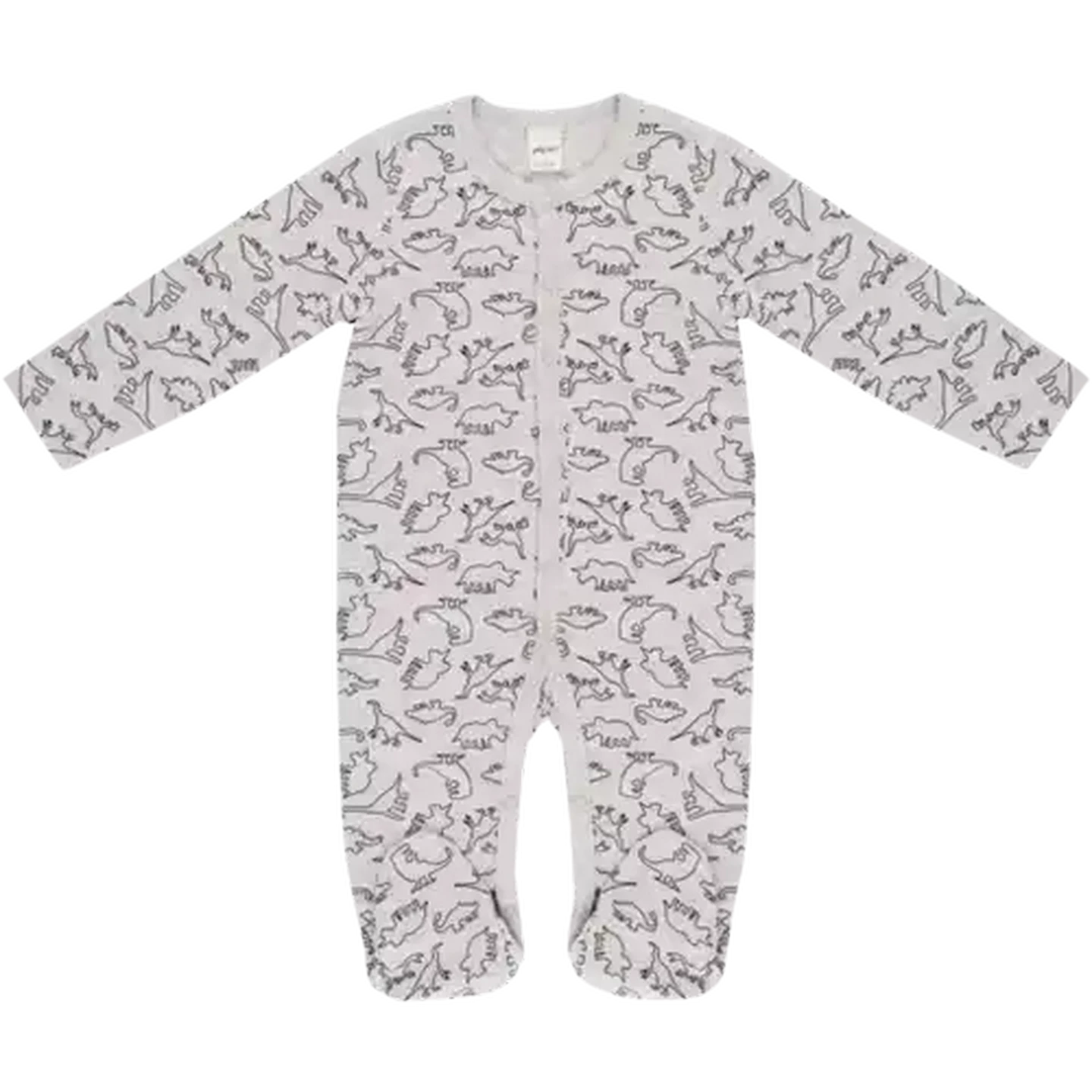 Image of Jolly Tots Grey Long Sleeve Dinosaur Sleepsuit 6-12 Months