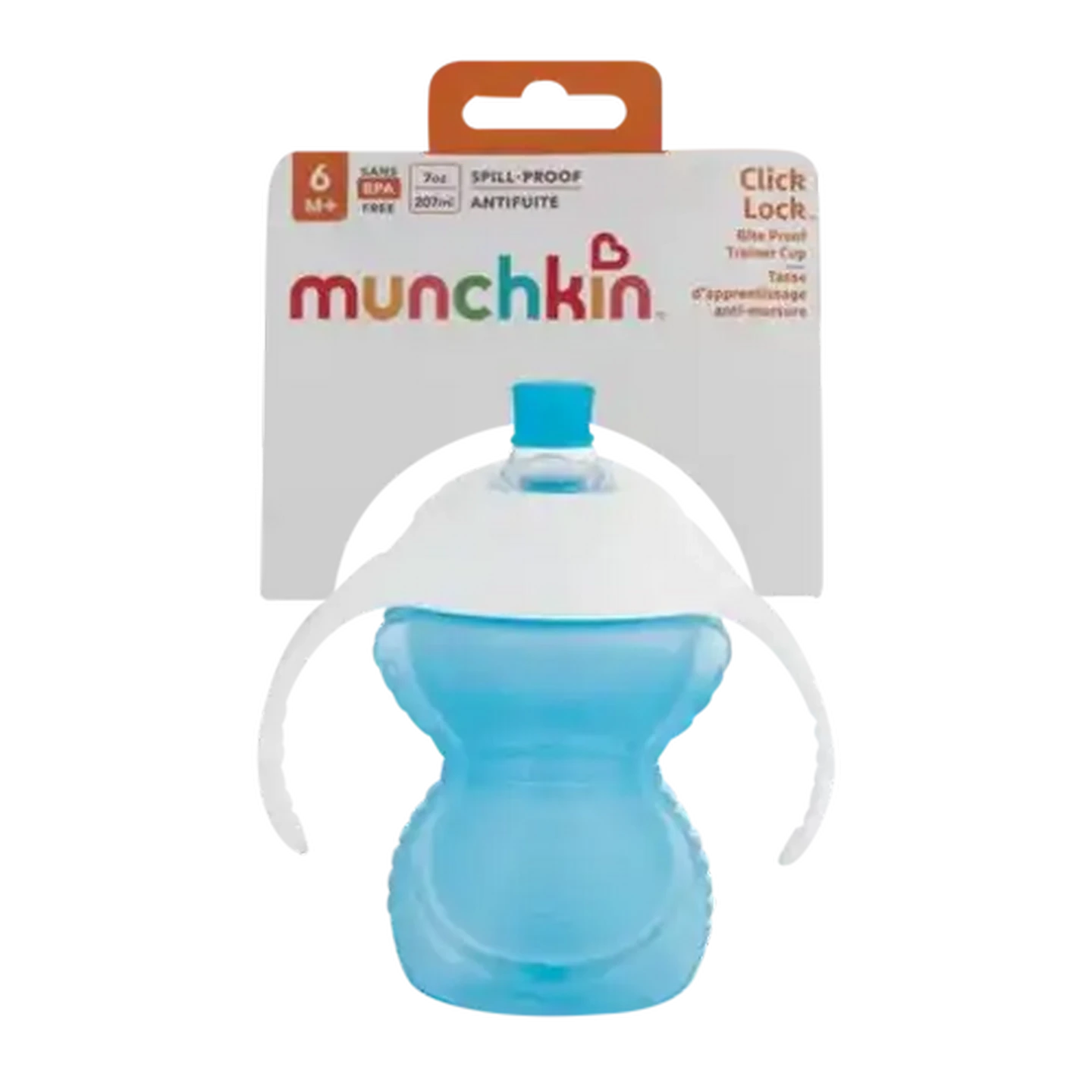 Image of Munchkin Blue Click Lock Bite Proof 207ml Trainer Cup 6 Months +