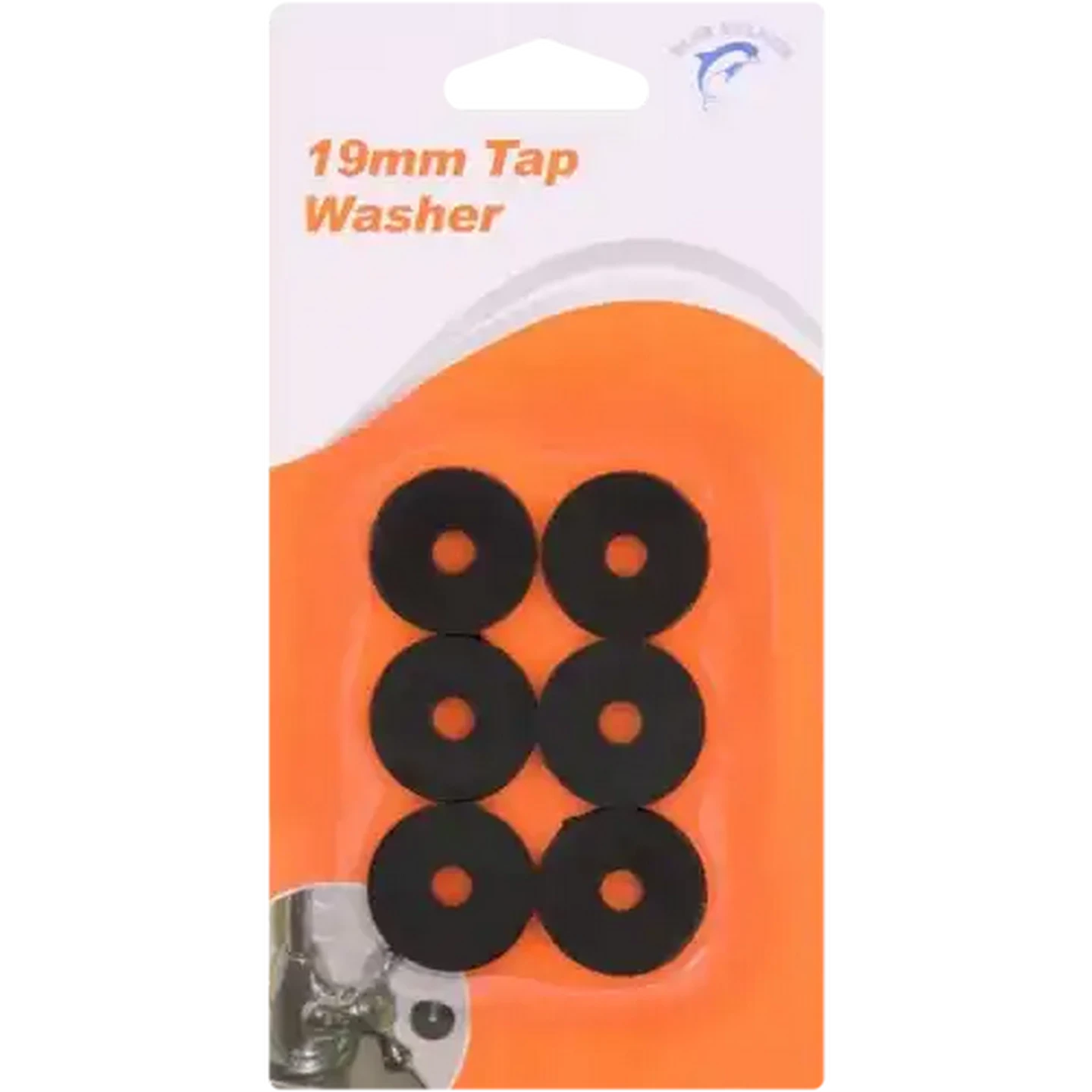 Image of Blue Dolphin Black Tap Washer 6 x 19mm