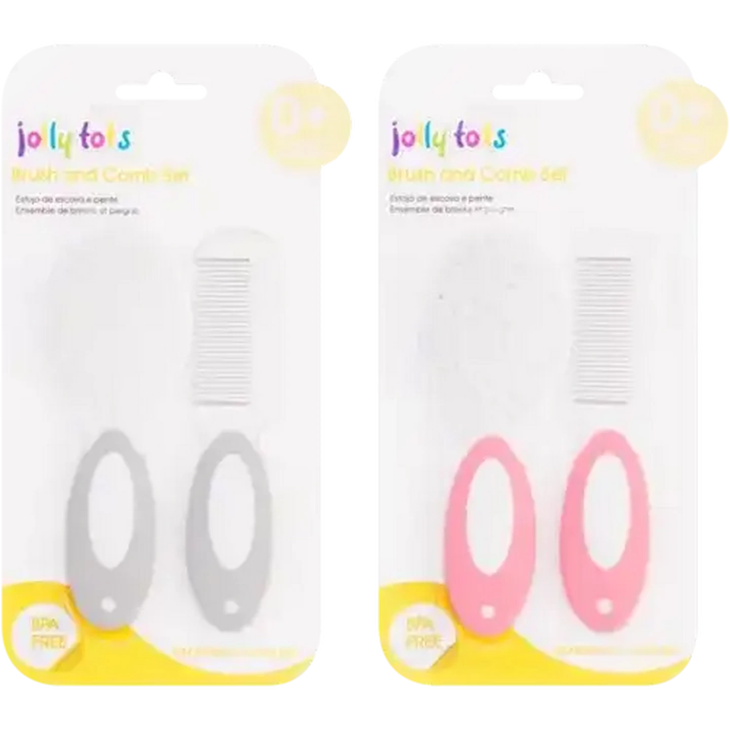 Image of Jolly Tots Brush & Comb Set 2 Piece (Colour May Vary)