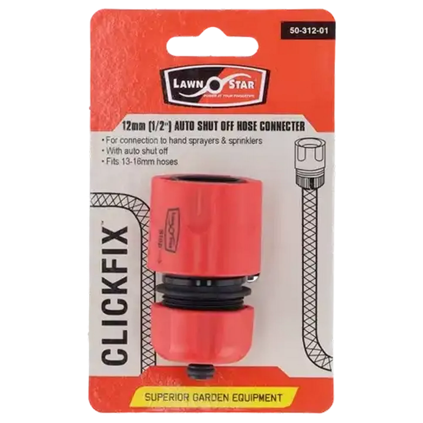 Image of Lawn Star Auto Off Hose Connector 12mm