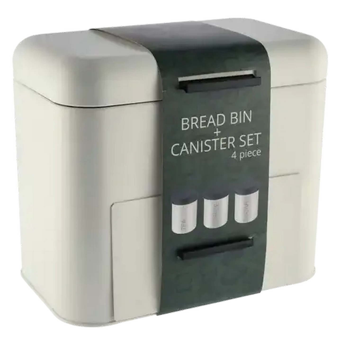 Image of Cream Extra Large Bread Bin & Canister Set 4 Piece
