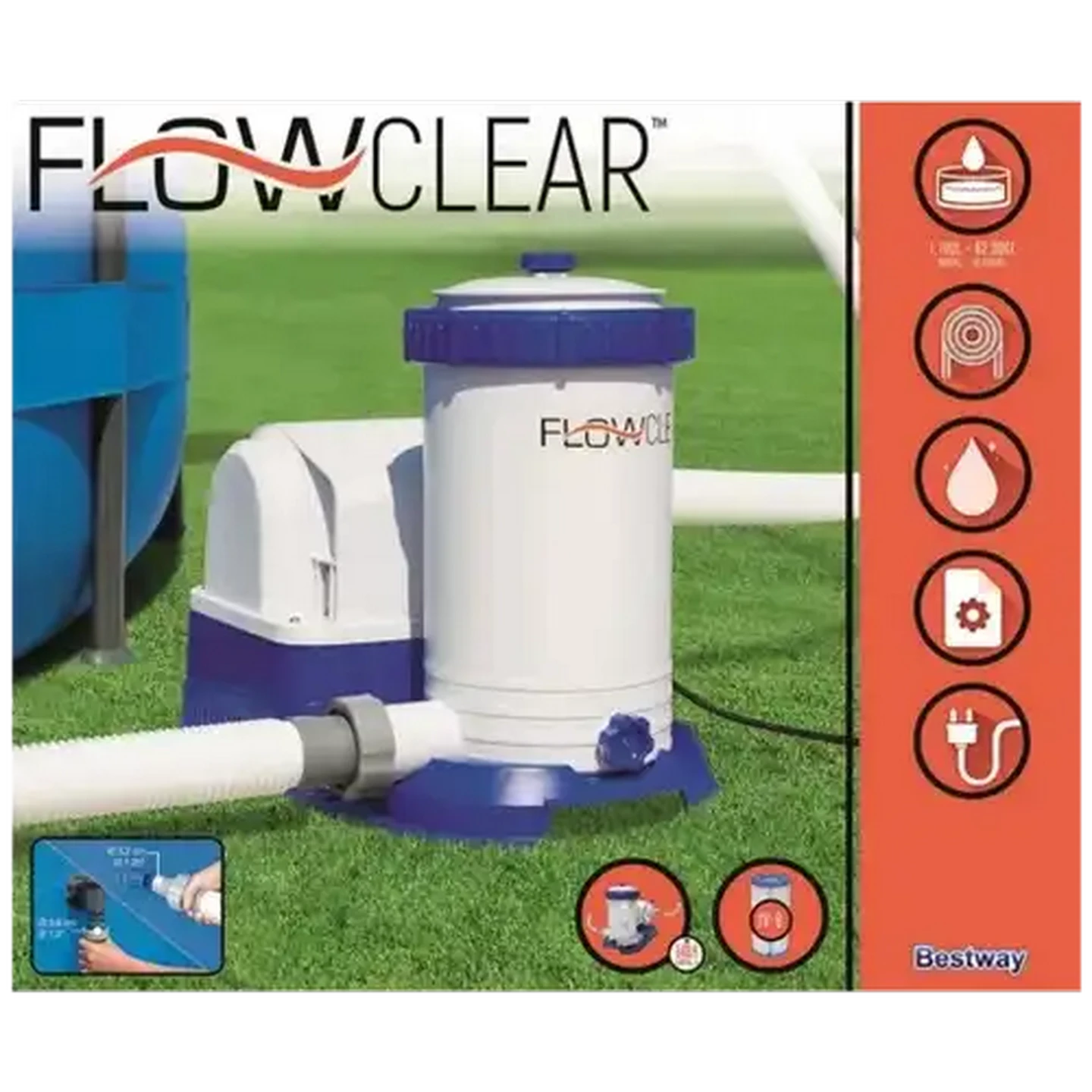 Image of Bestway Flowclear Pump Filter 2500GL