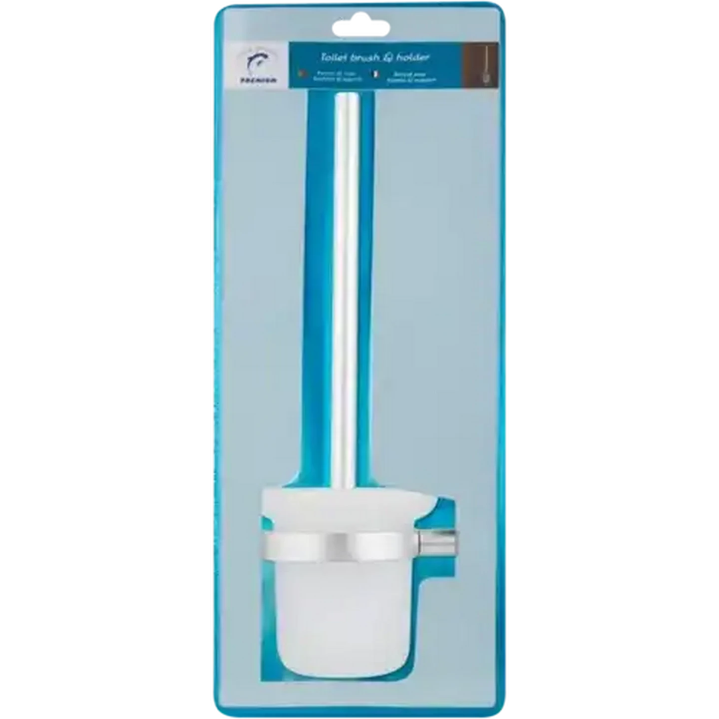Image of Blue Dolphin Premium Toilet Brush & Holder Set 2 Piece