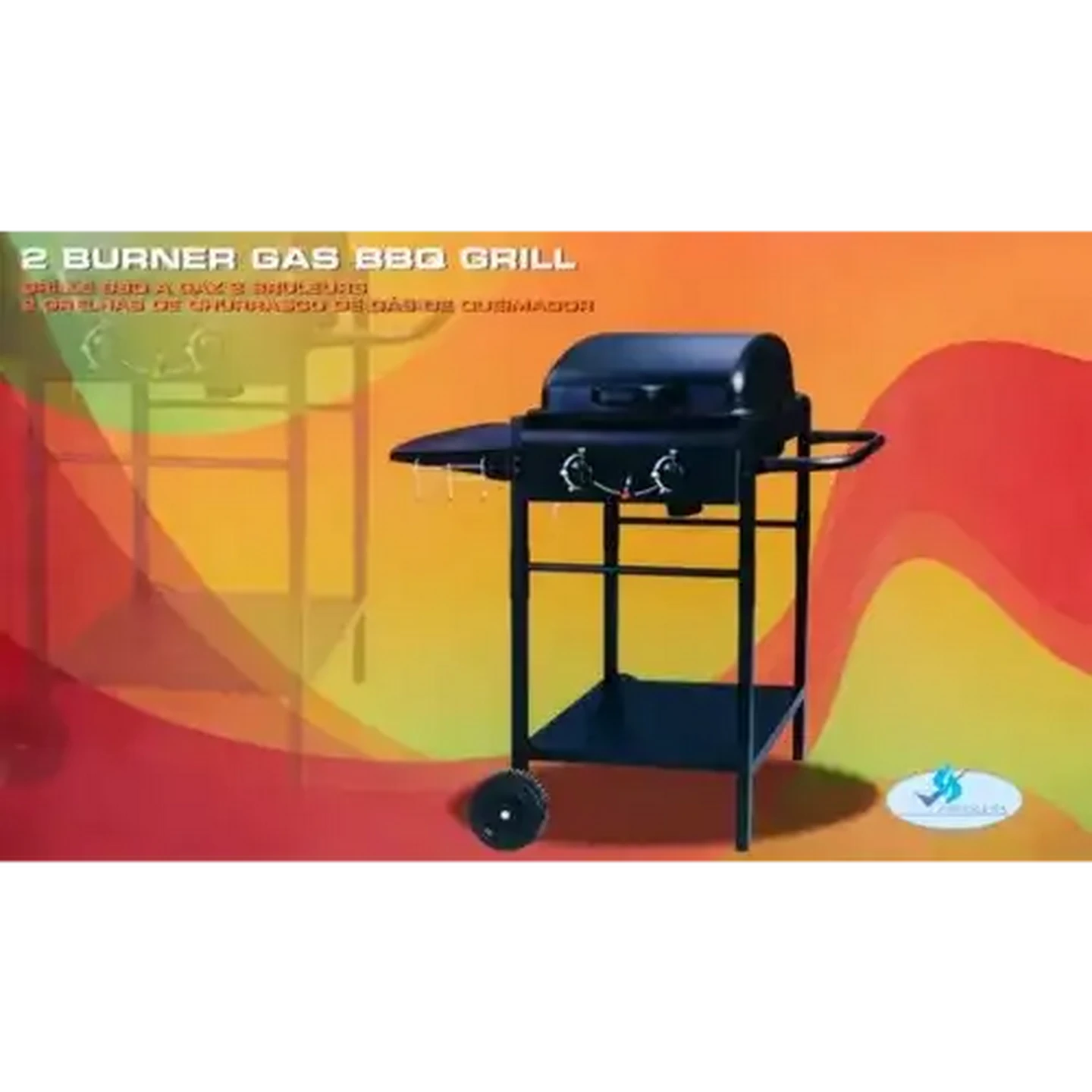 Image of Bush Baby Black 2 Burner Gas Braai