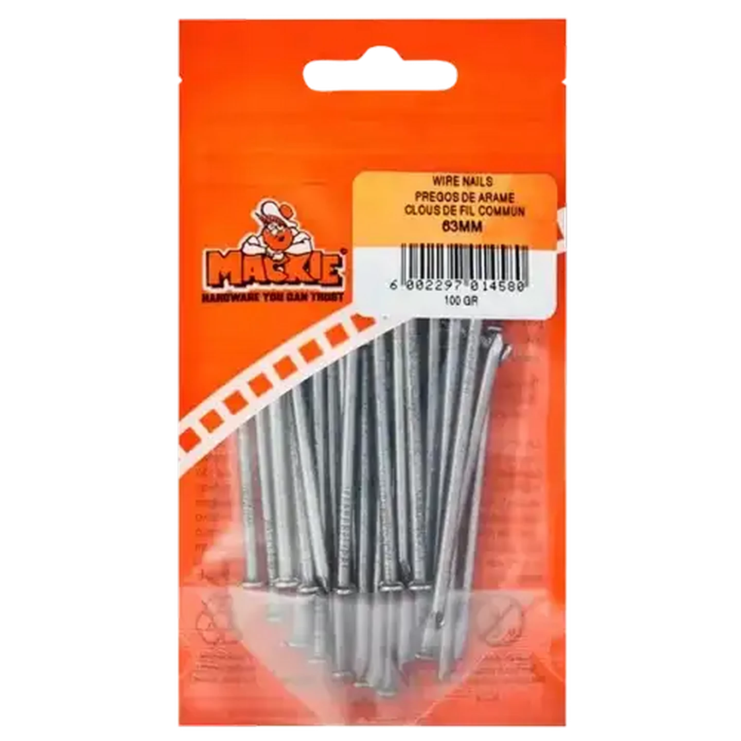 Image of Mackie Wire Nail 63mm 100g