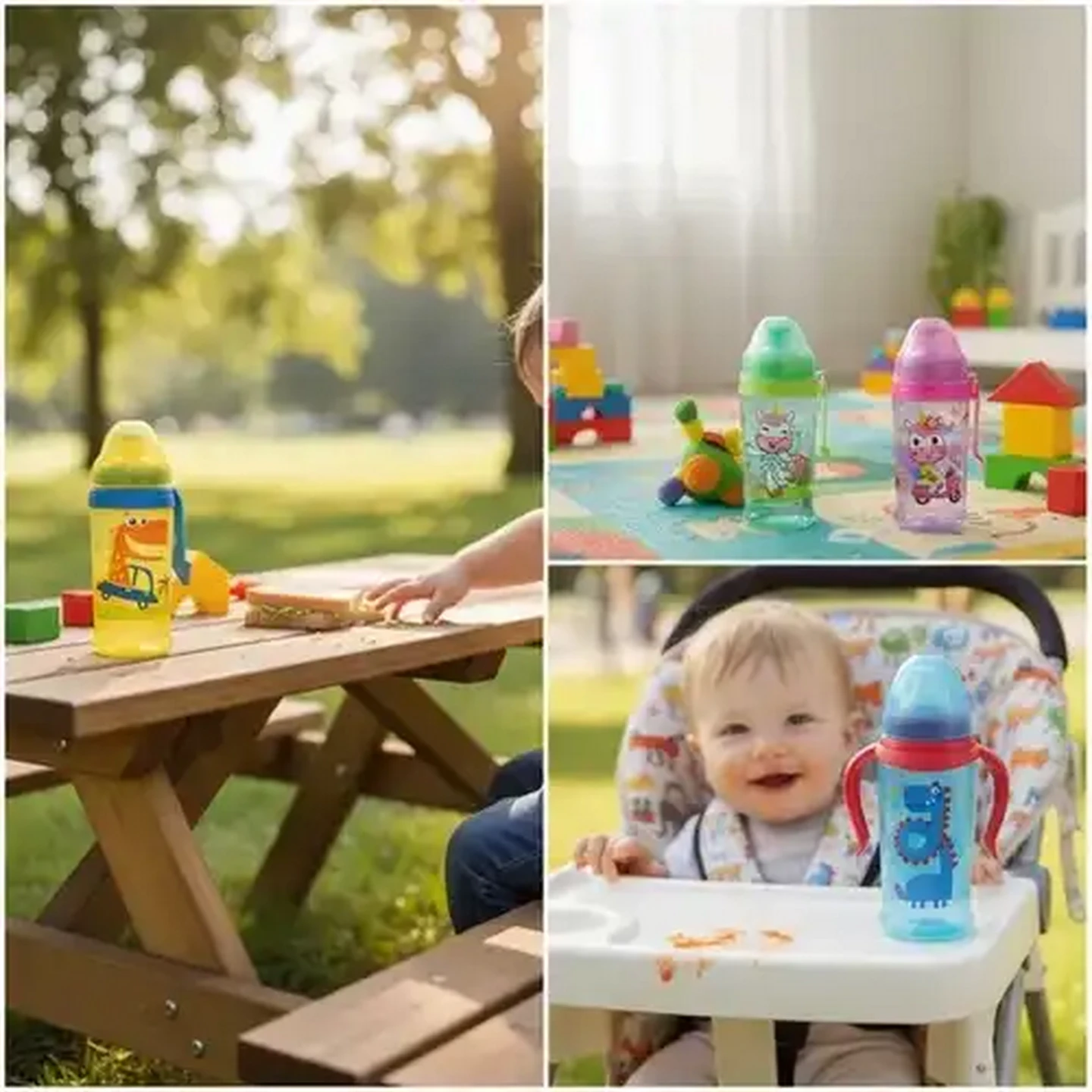 Image of Jolly Tots 360ml Clip 'N Go Sipper Bottle 6 Months+ (Print May Vary)